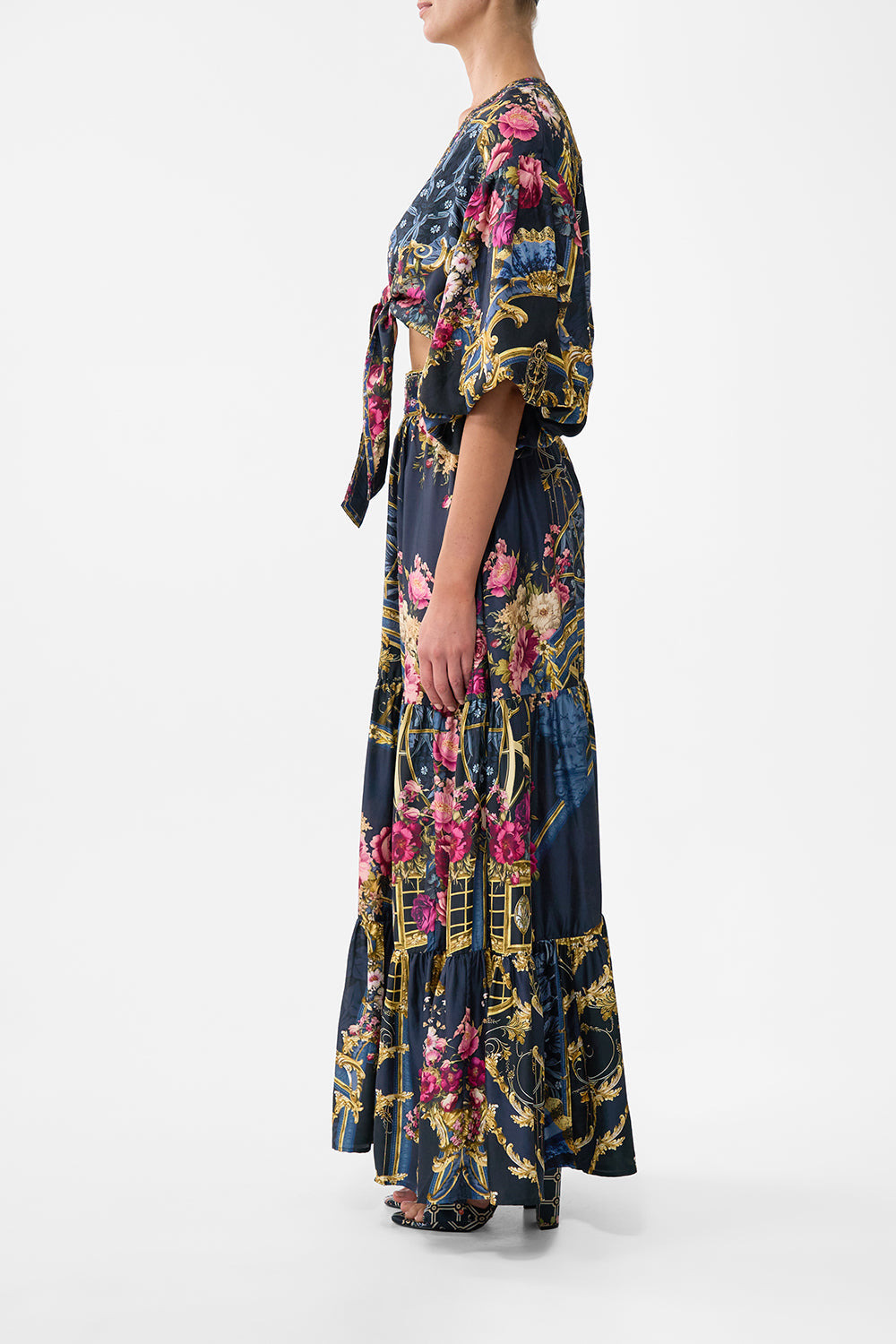 HIGH WAISTED TIERED SKIRT - 4