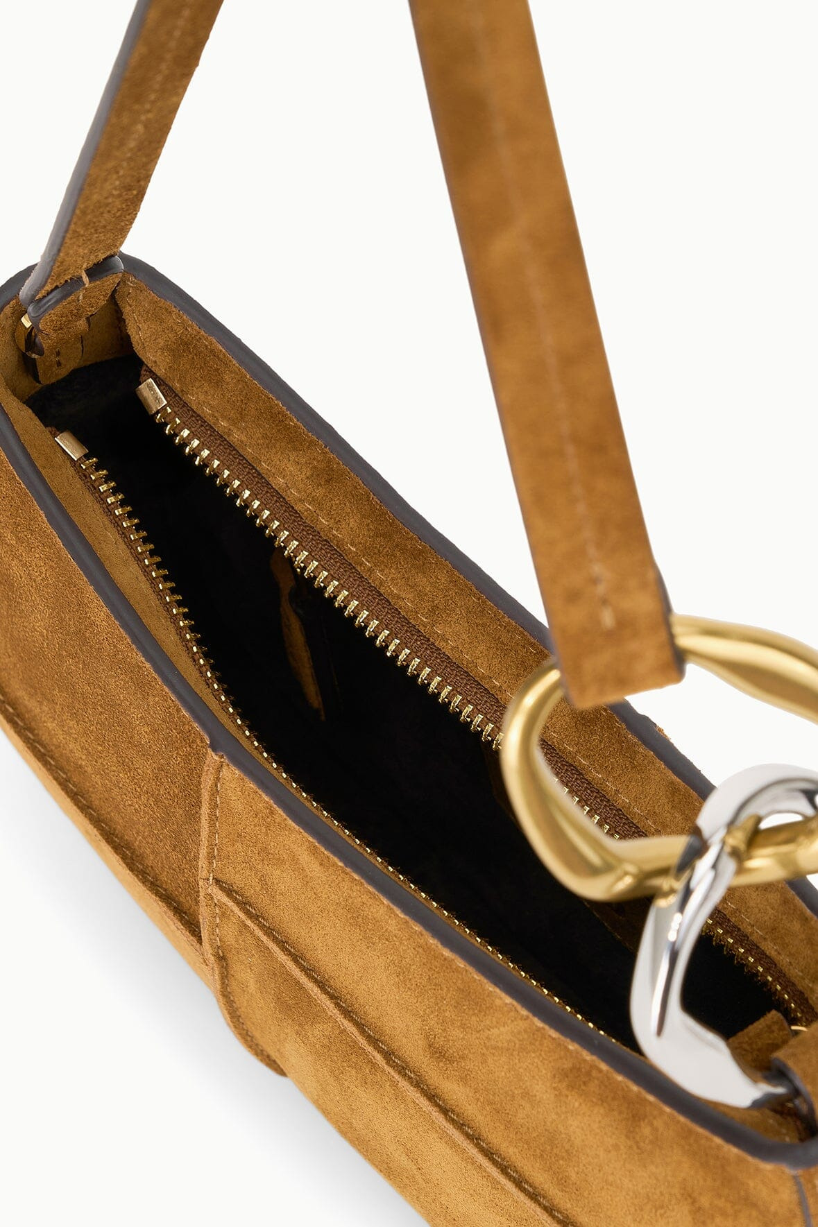 STAUD OLLIE BAG TAN SUEDE - 4