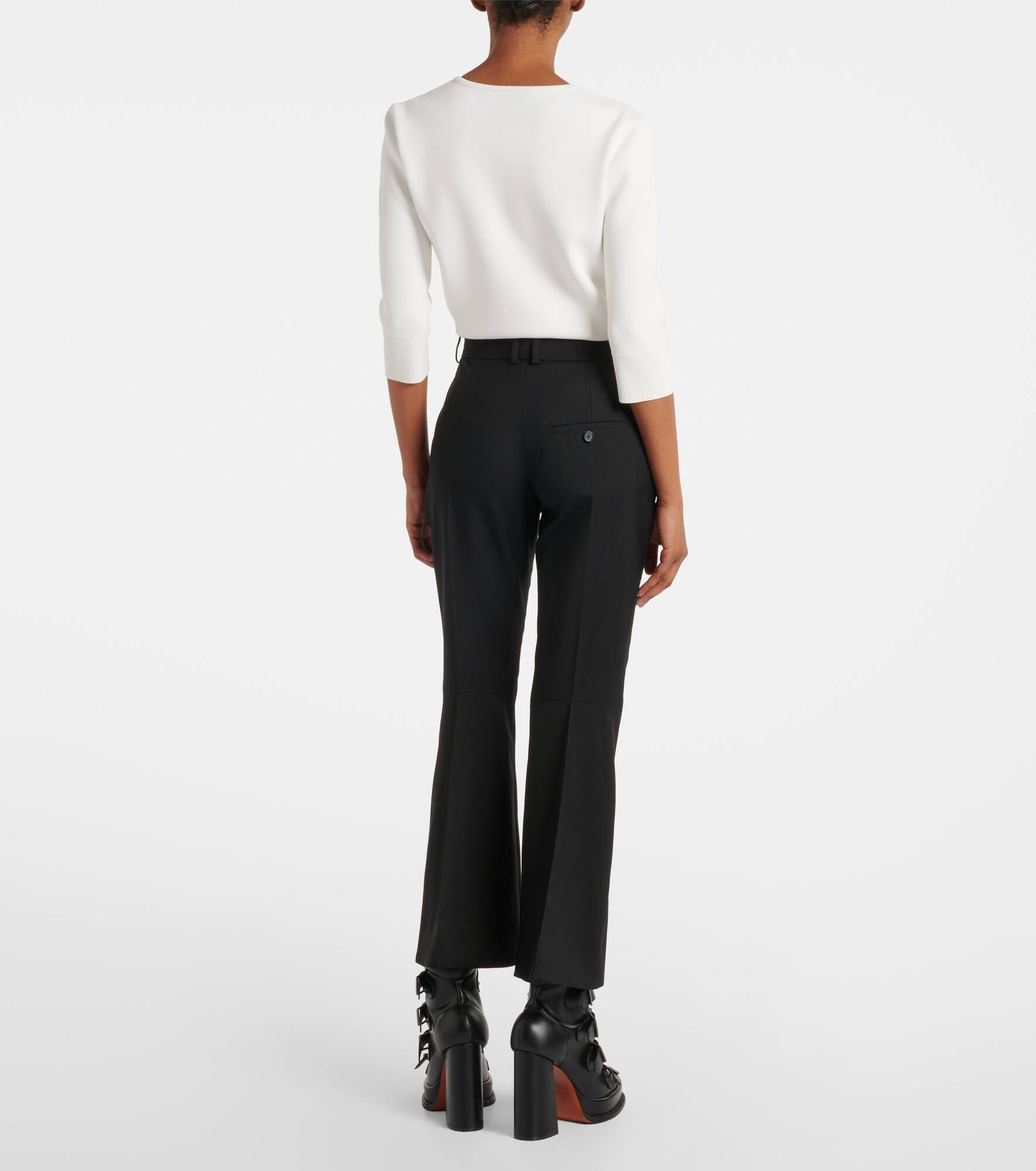 Kickback wool flared pants - 3