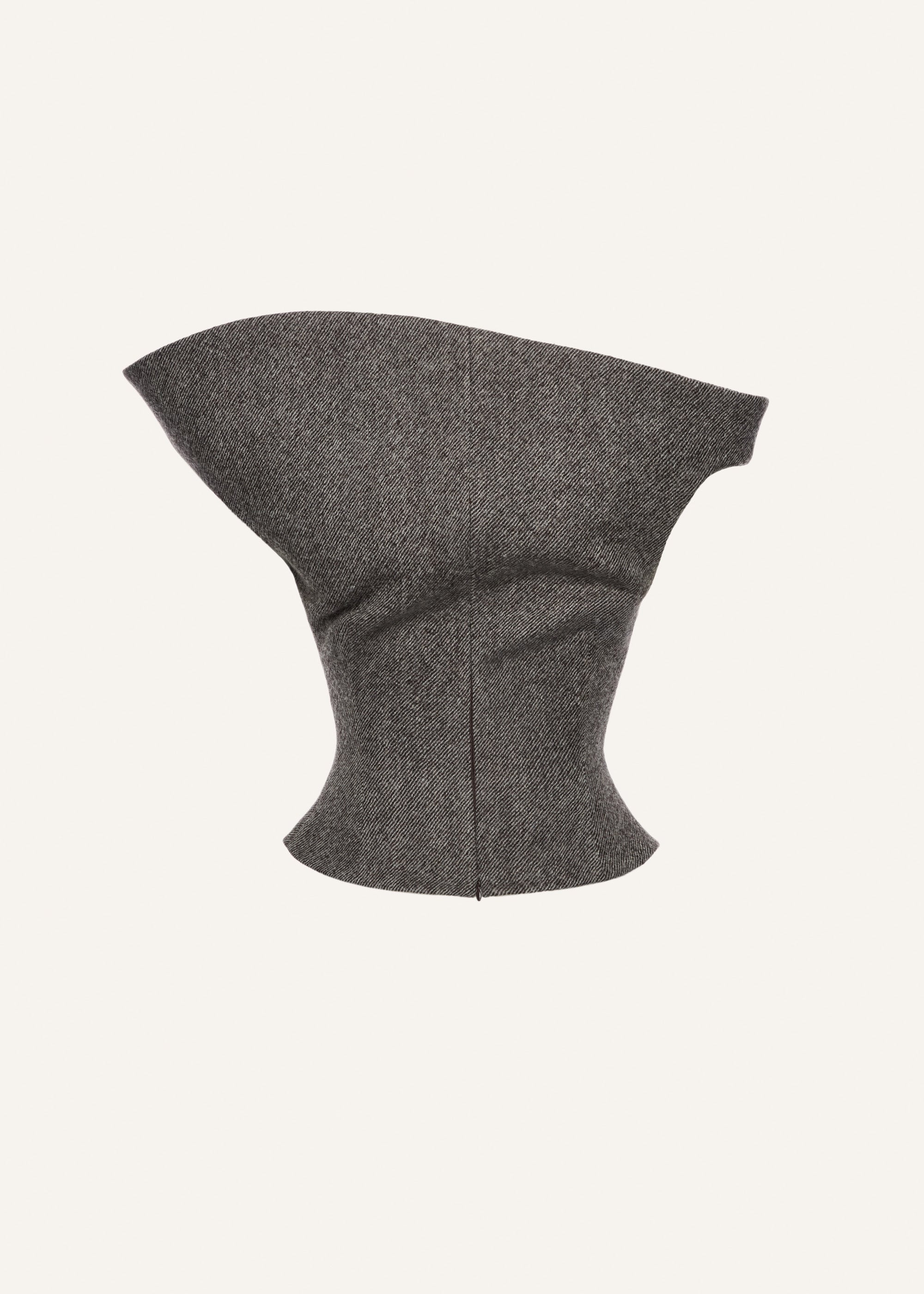 Petal wool top in grey - 2