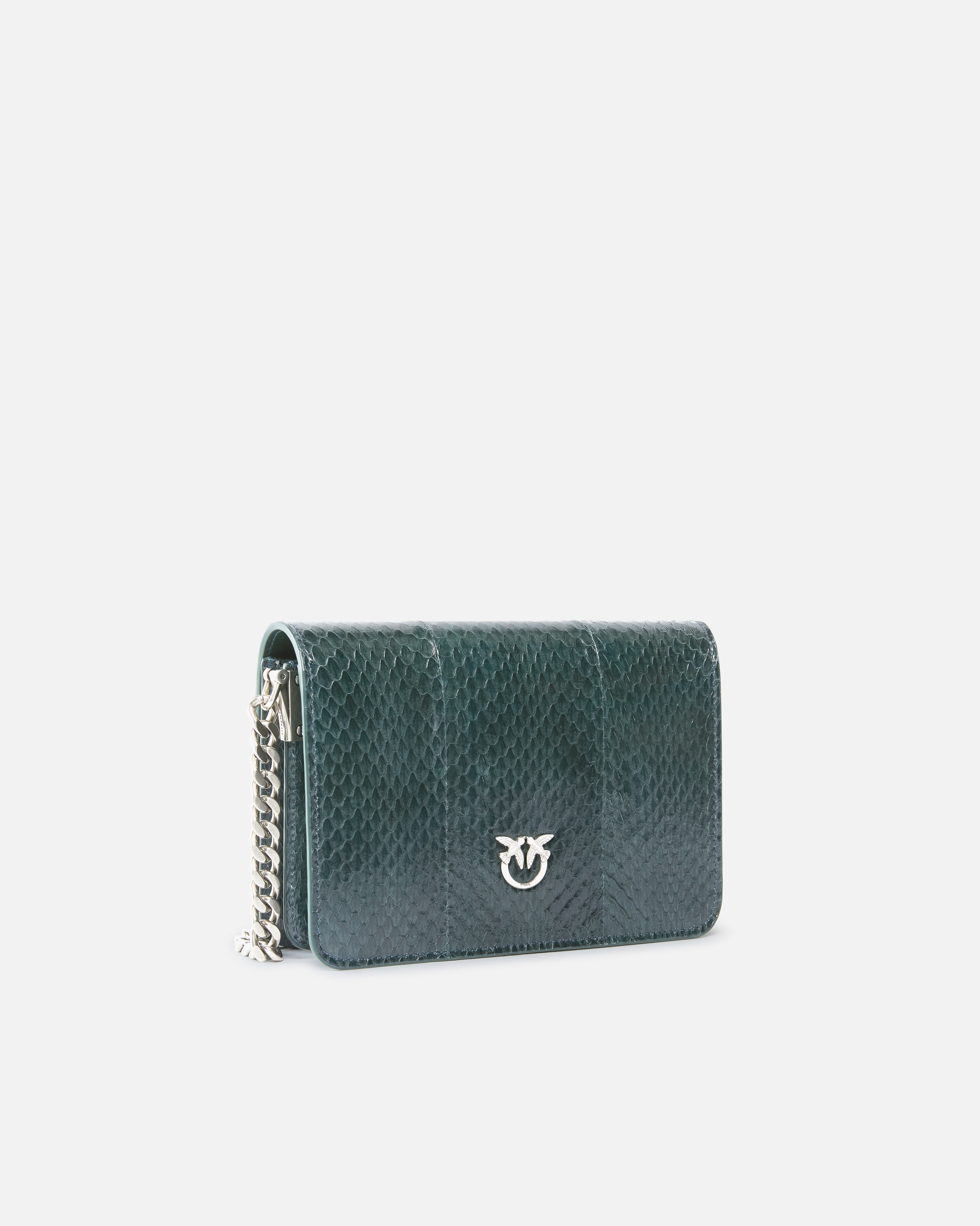 MINI LOVE BAG CROSSBODY BAG IN GLOSSY REPTILE PINKO GALLERIA. - 2