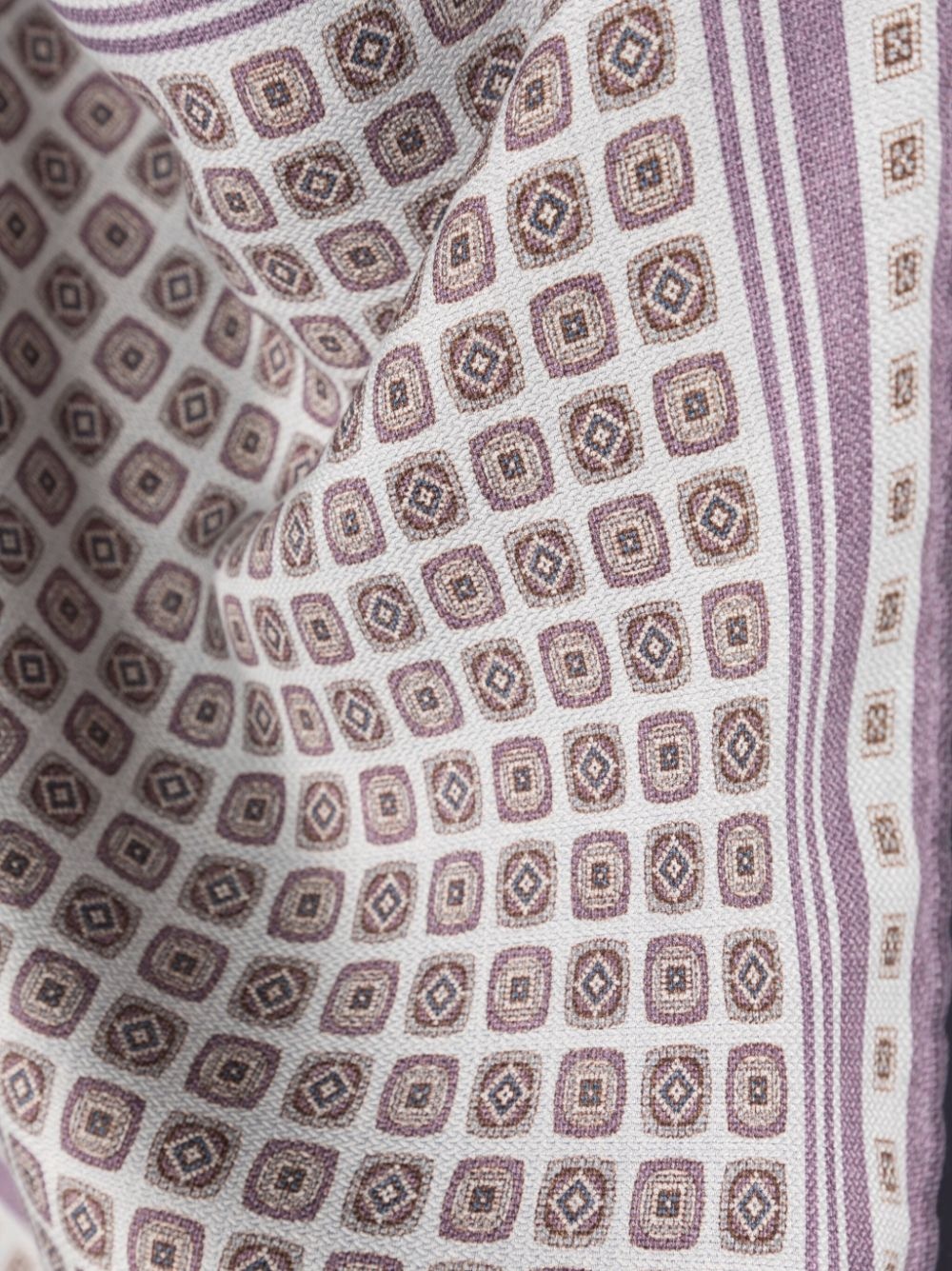 geometric-print silk scarf - 3