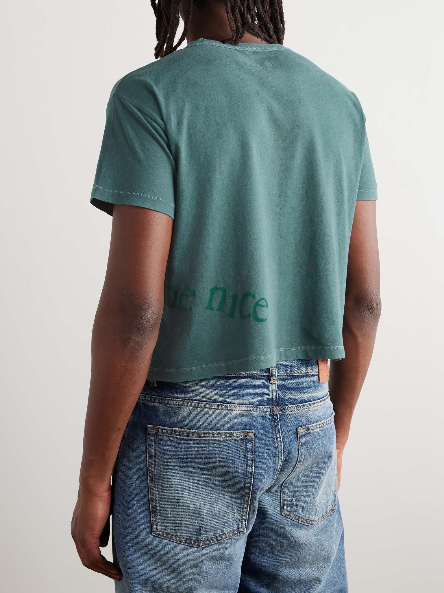 Venice Cropped Printed Cotton-Jersey T-Shirt - 3
