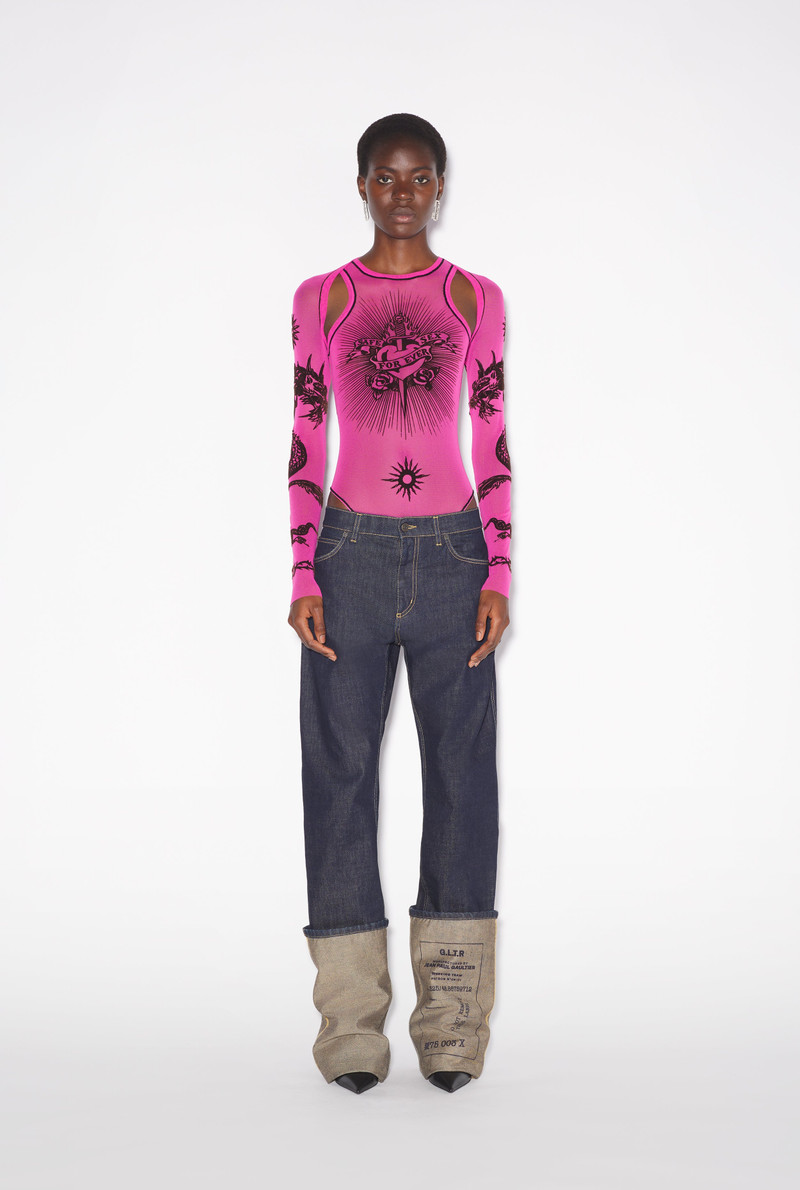 Jean Paul Gaultier THE PINK "SAFE SEX” TATTOO SLEEVES outlook