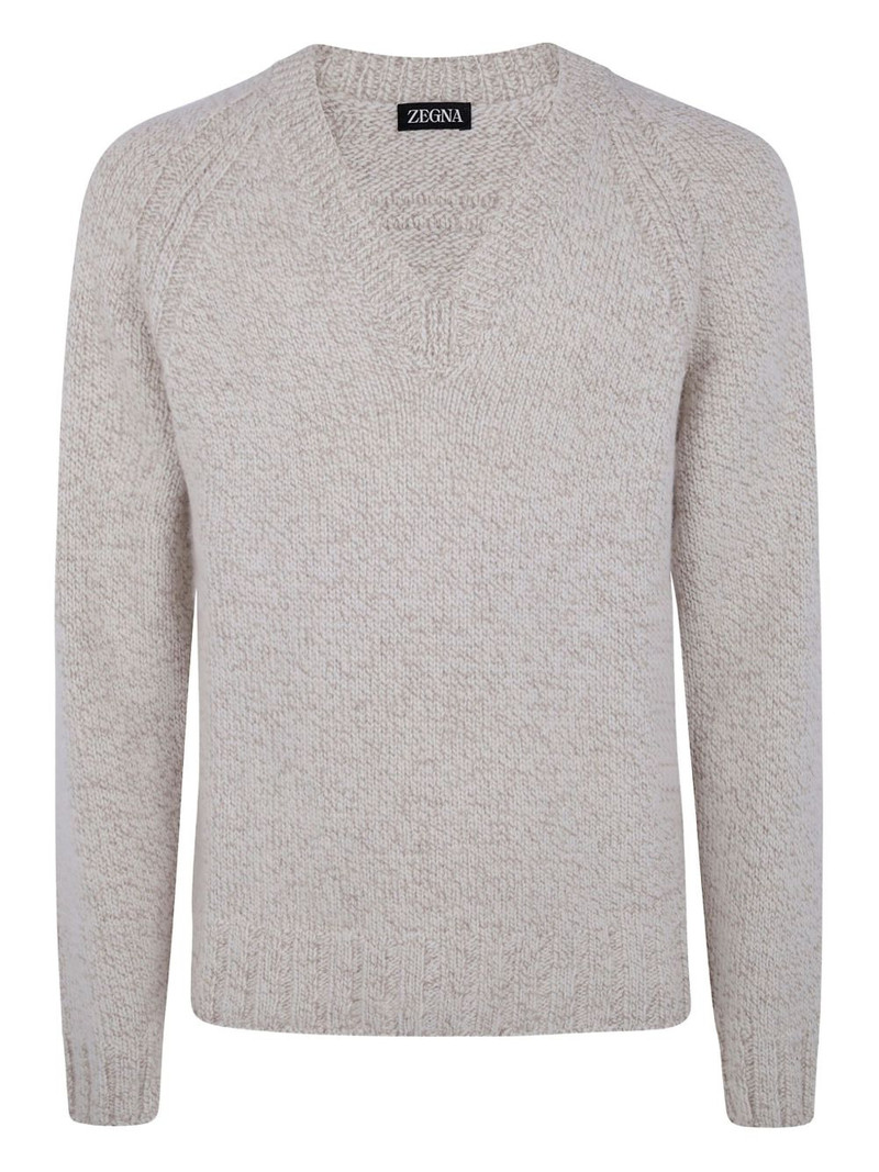 V-neck wool sweater 1