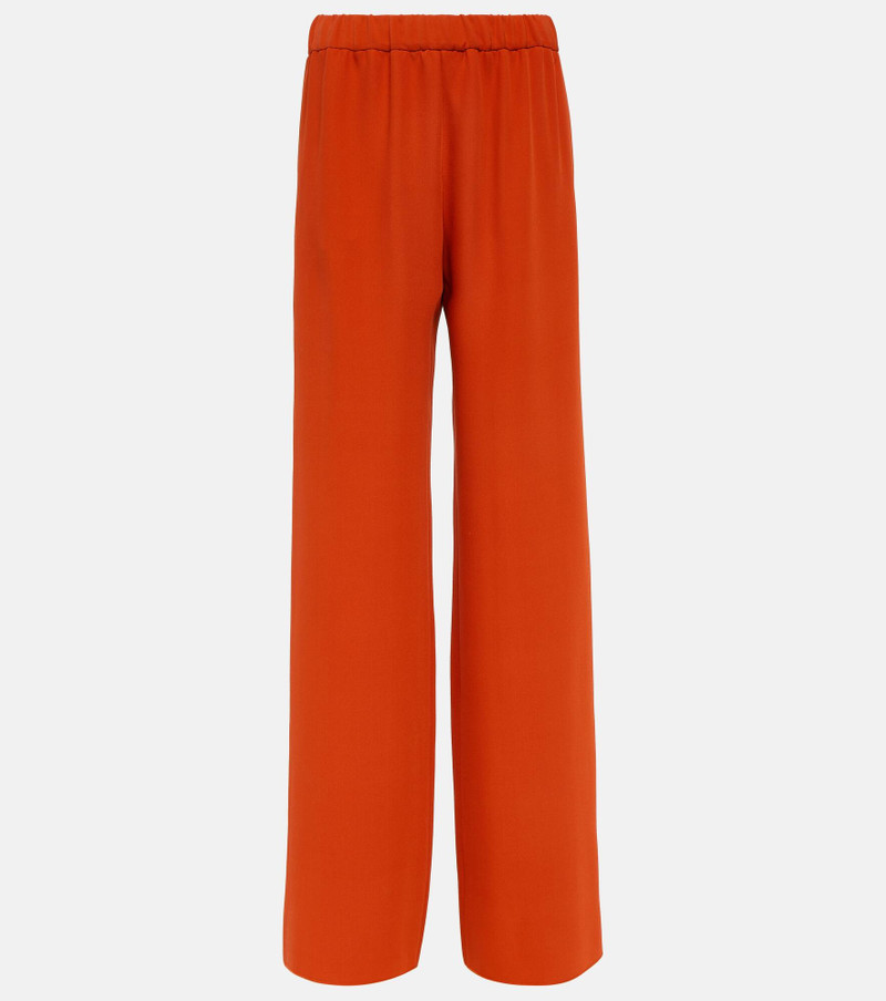 straight-leg silk trousers - 1