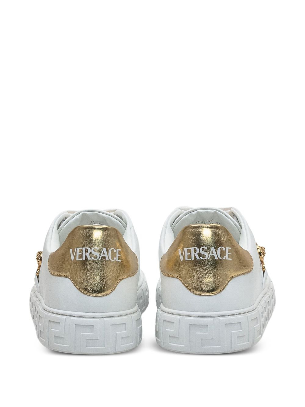 greek-key emblem sneakers - 2
