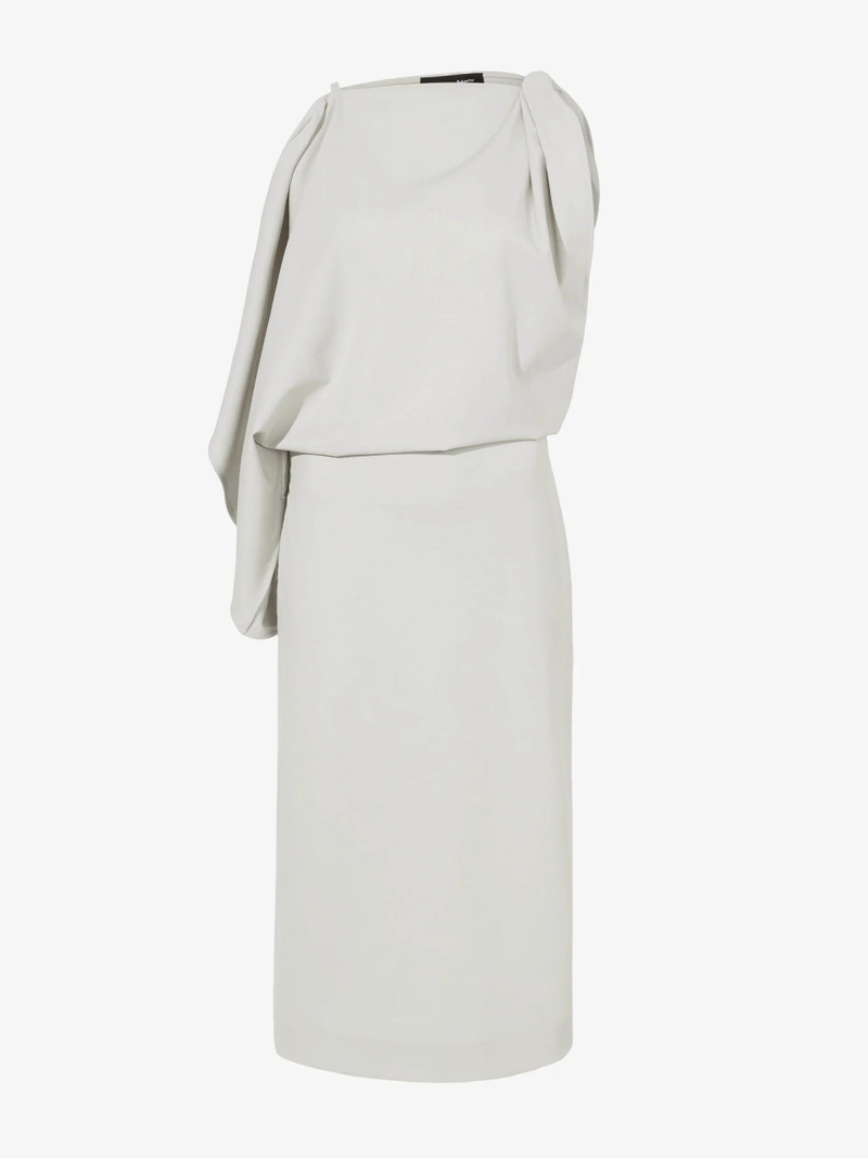 Elena Dress in Wool Gabardine Suiting - 1