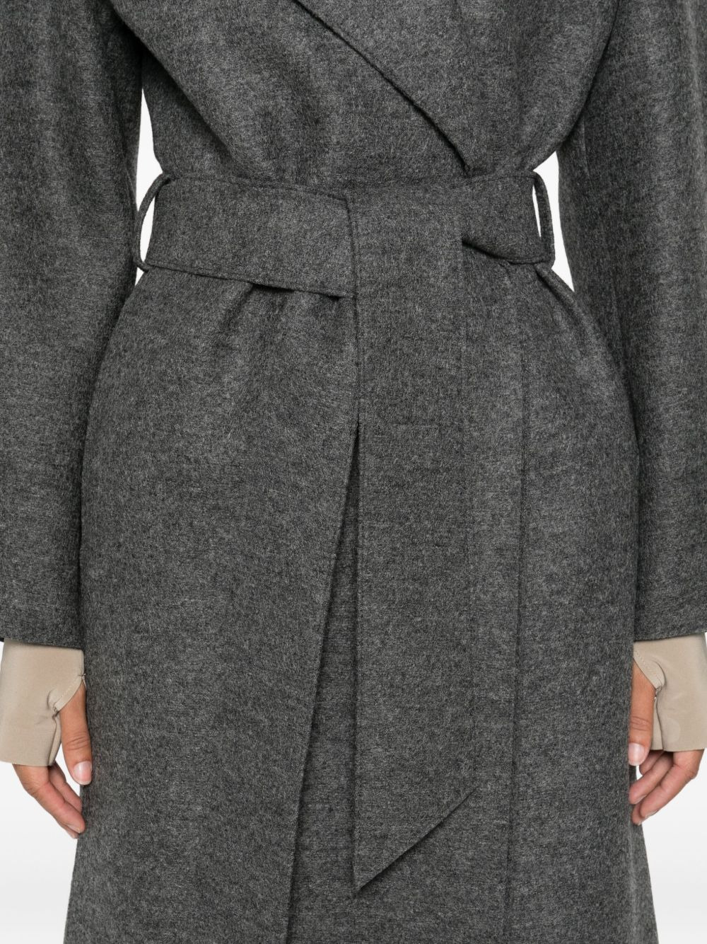 belted wool coat - 5