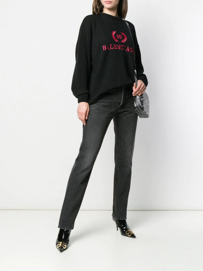 BALENCIAGA logo embroidered jumper outlook