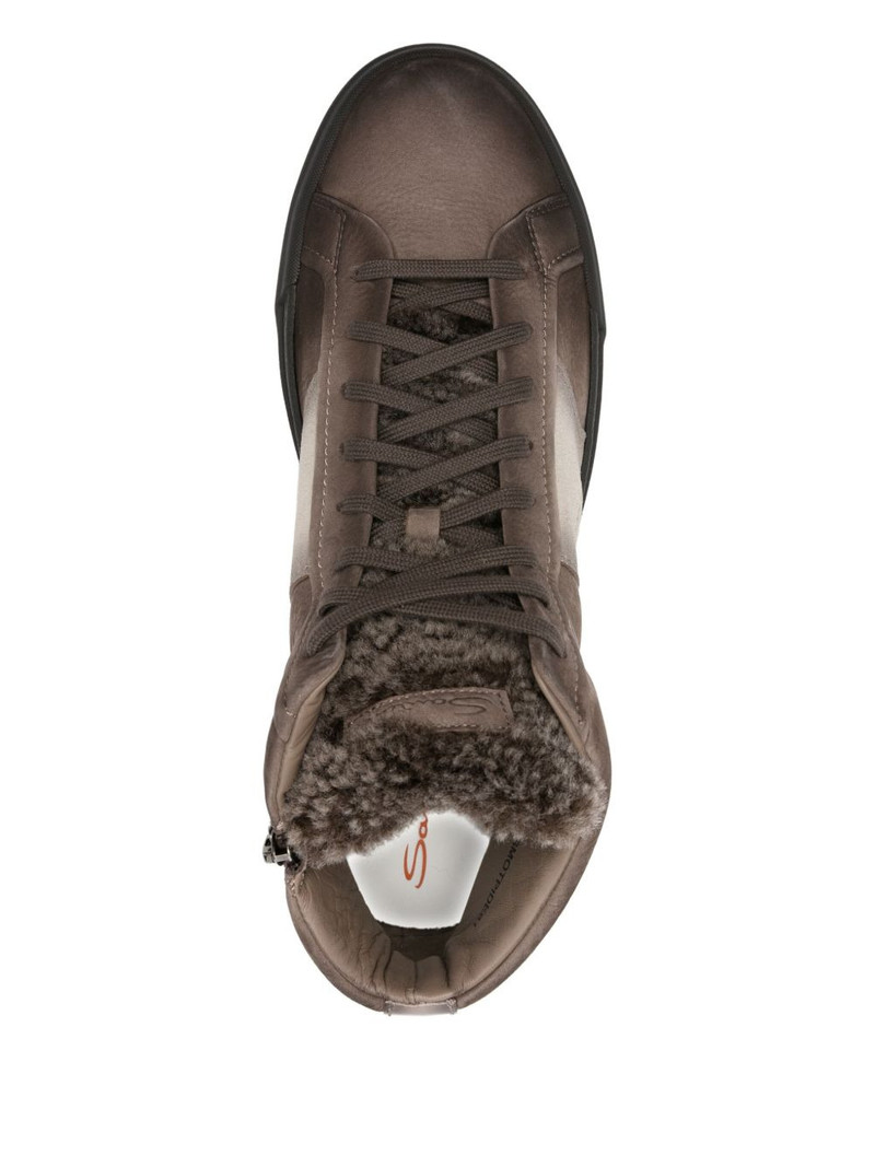 leather shearling sneakers 4