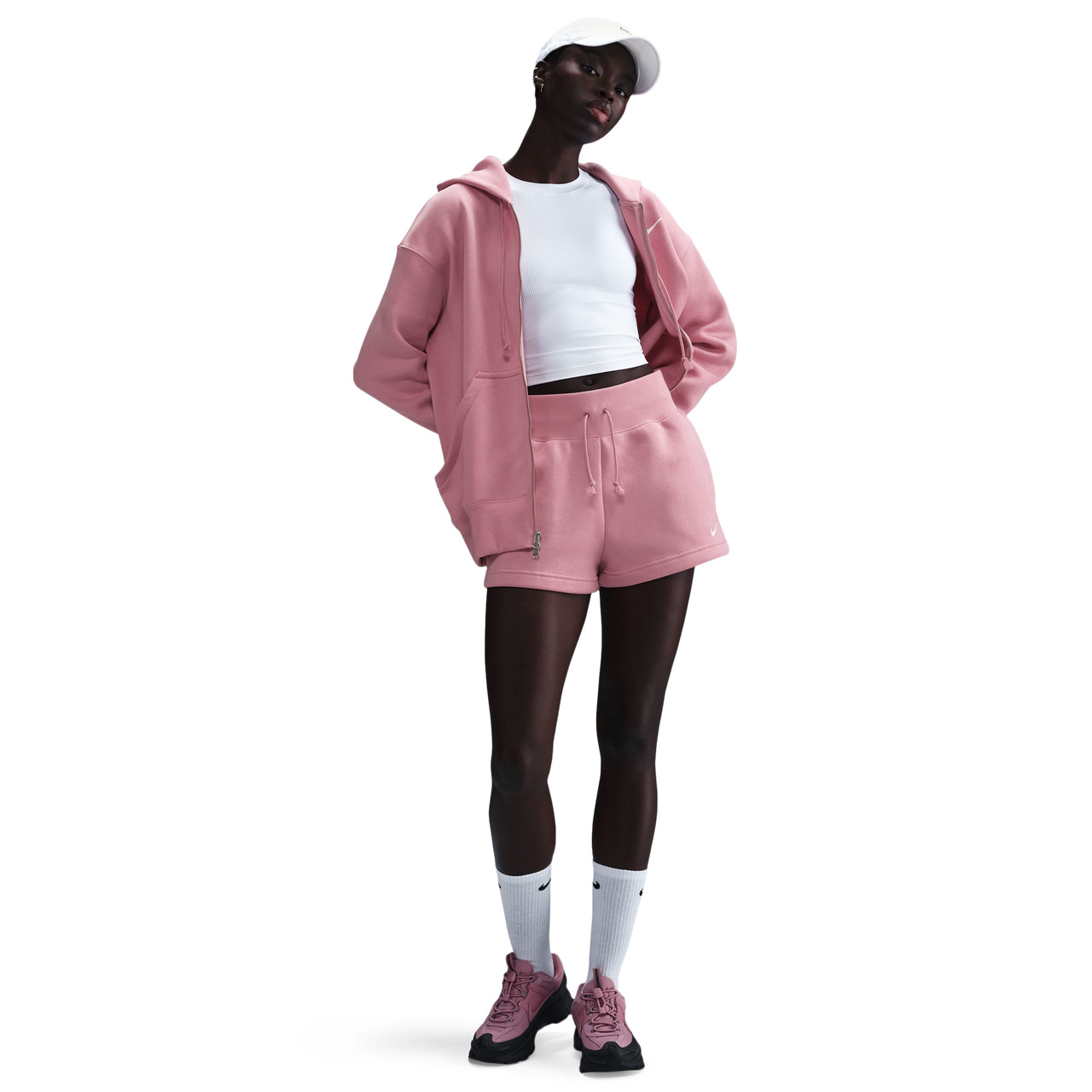 Nike Womens Nike Fleece HR Shorts - 1