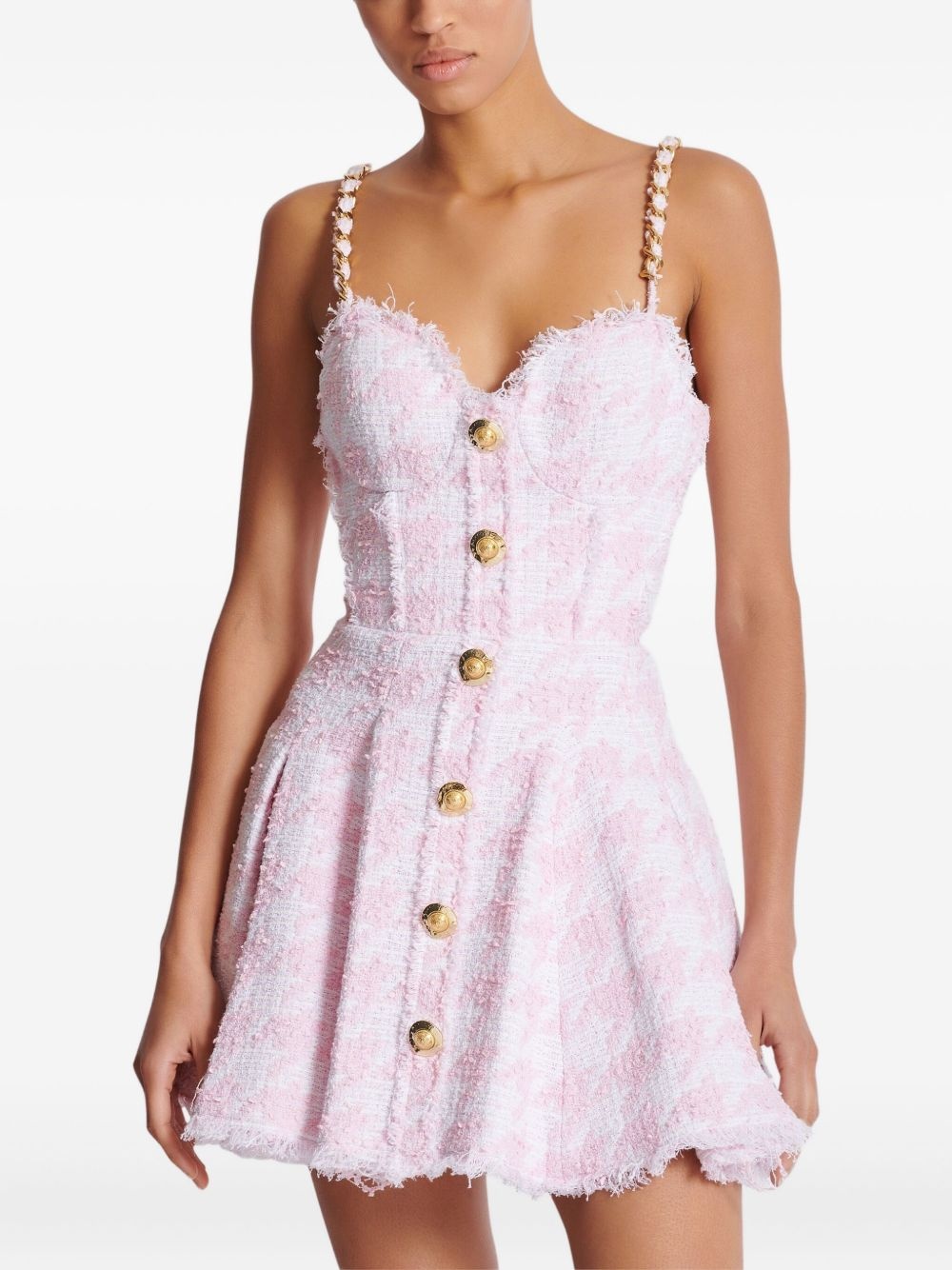 tweed A-line mini dress - 6