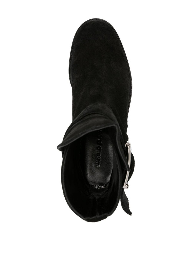 buckle-detail suede ankle boots 4