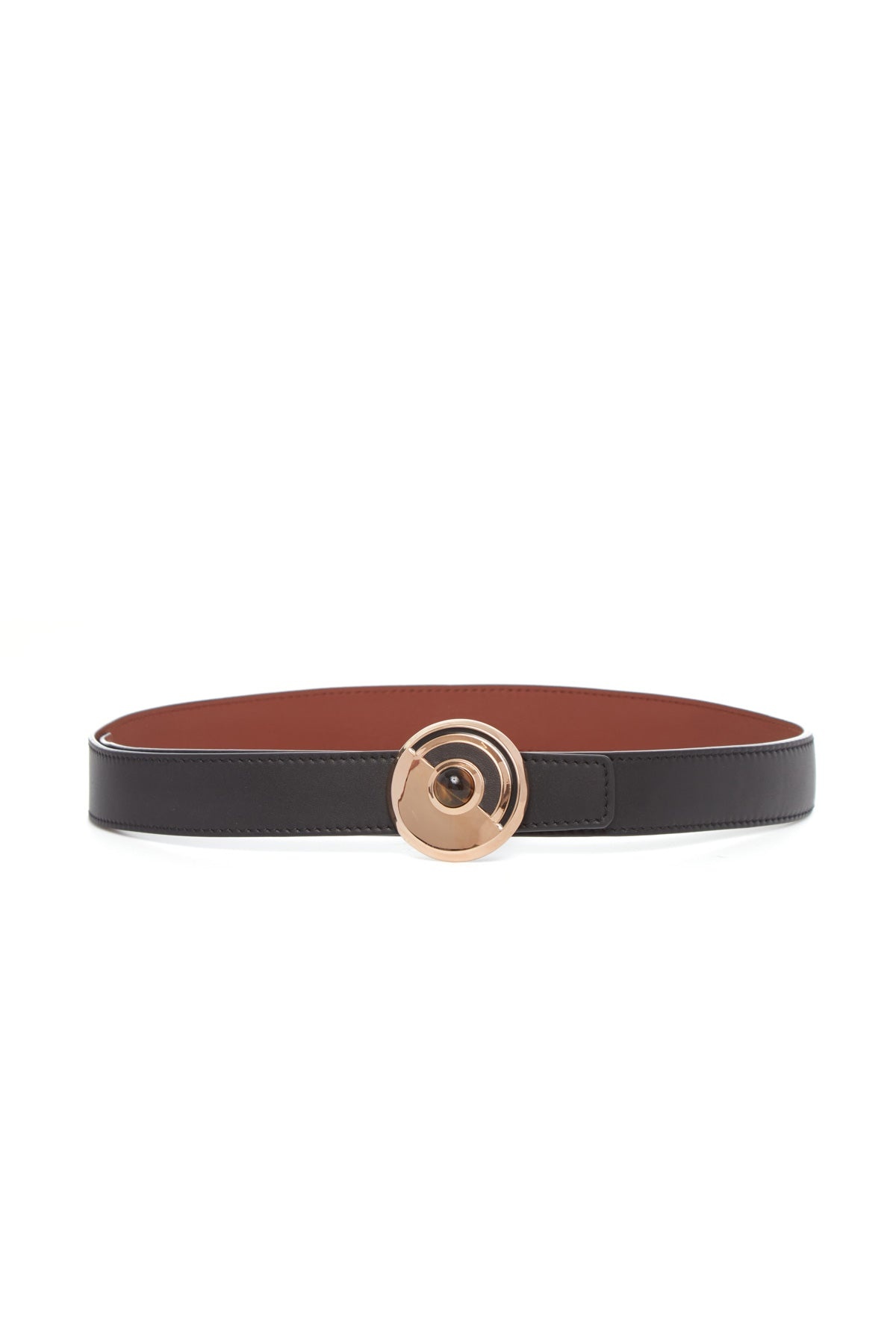 Moya Reversible Small Belt in Black Leather - 1