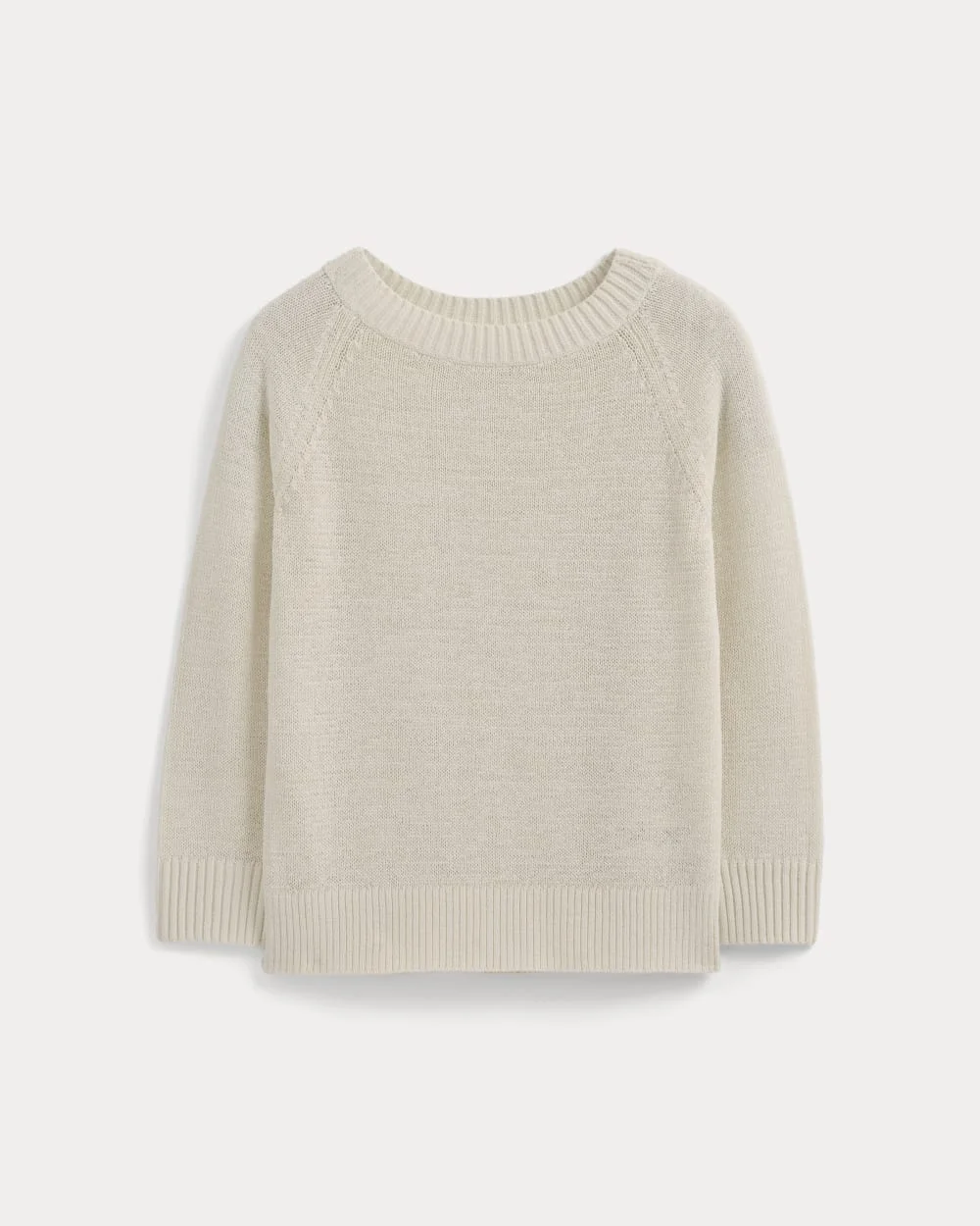 WIDE-NECK CREW SWEATER IN TAPE YARN - 1