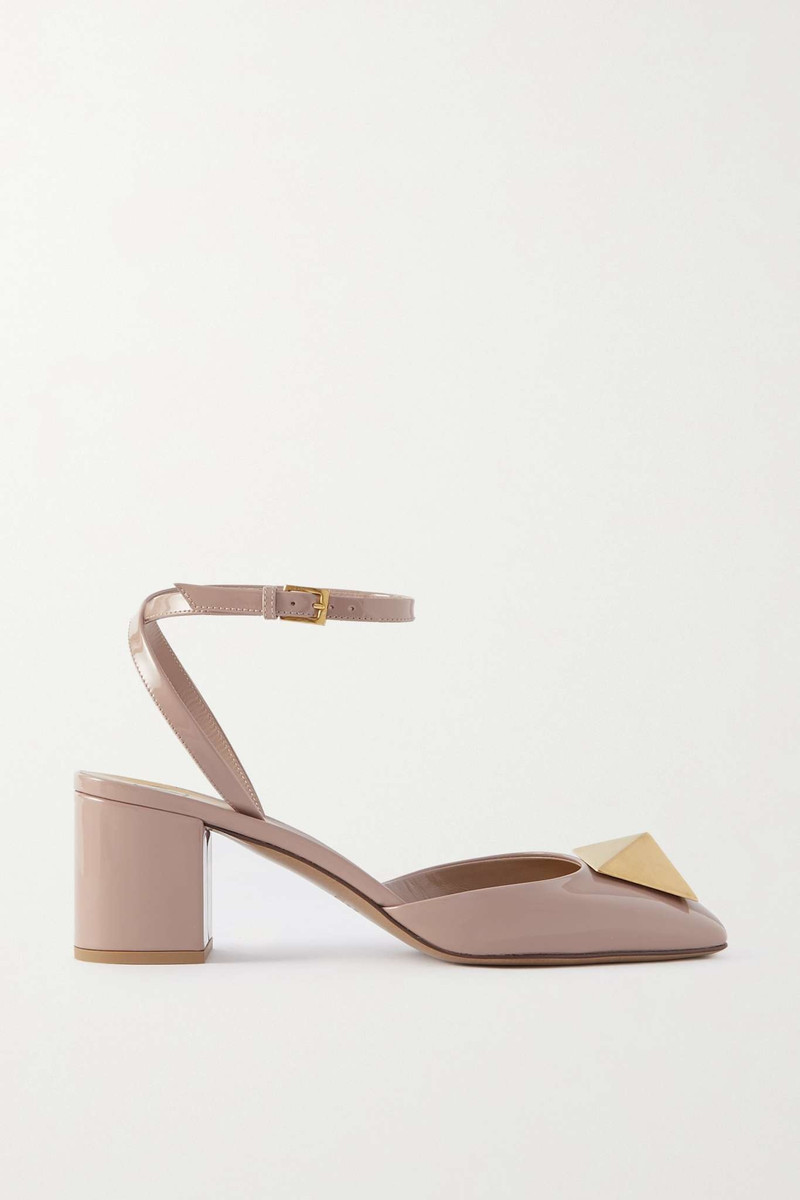 One Stud embellished patent-leather pumps 1
