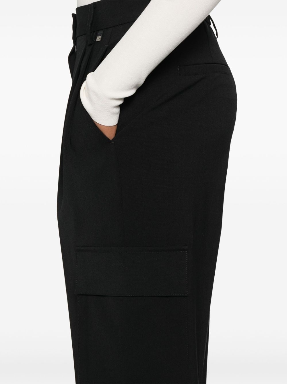 pleat-detail cargo trousers - 5