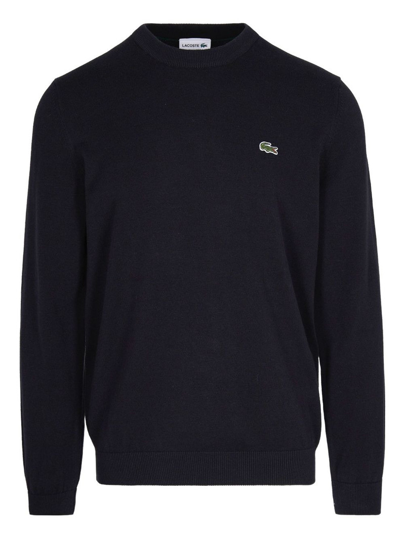 logo-patch cotton sweater 1