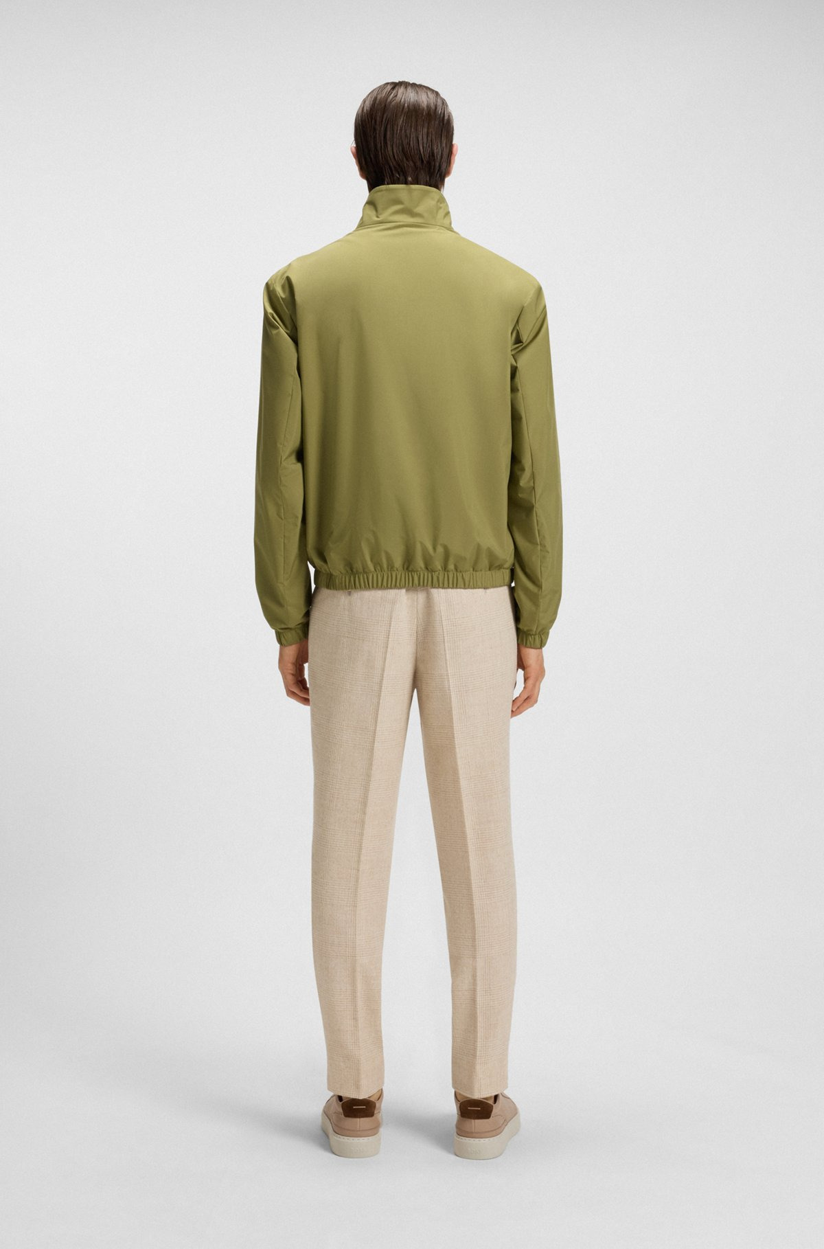 REVERSIBLE ZIP-UP JACKET IN PEACHED FABRIC - 4