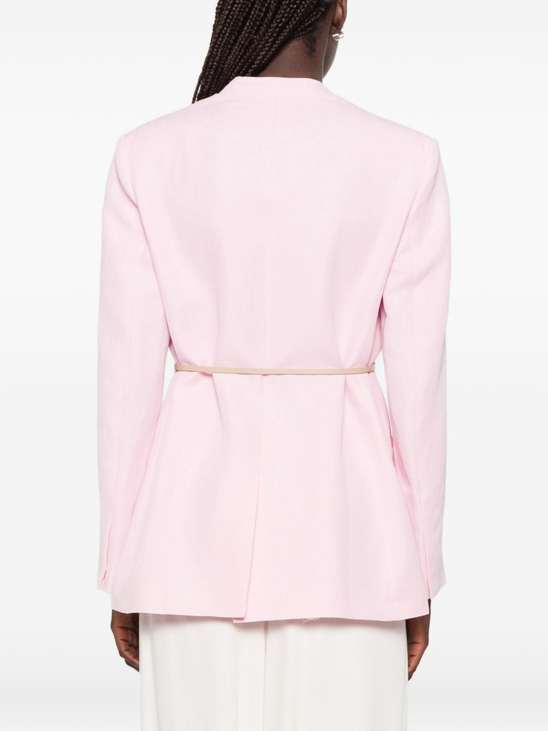 belted wrap-style blazer 4