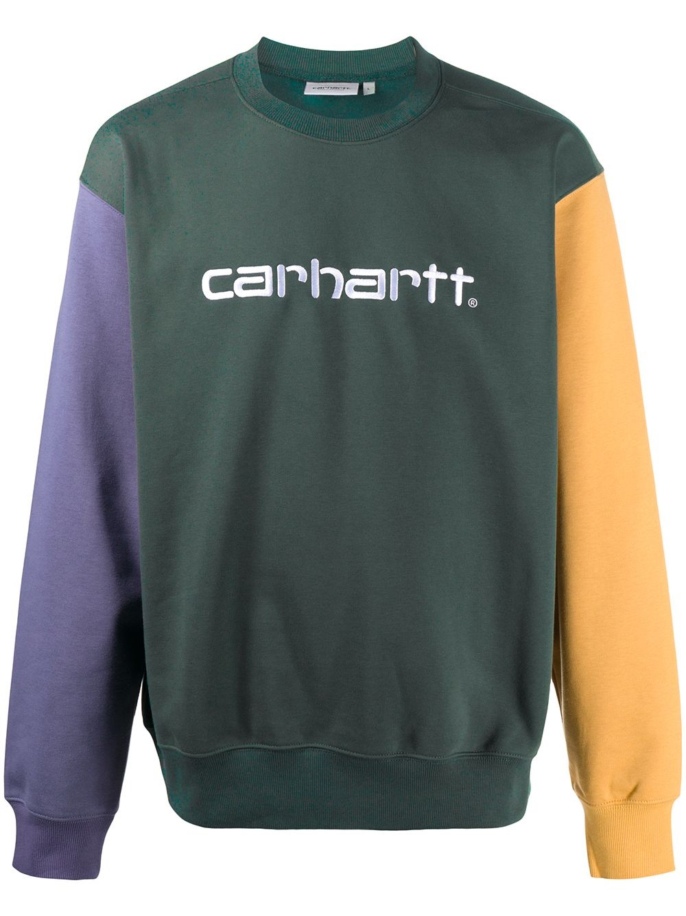 colour-block logo sweatshirt - 1