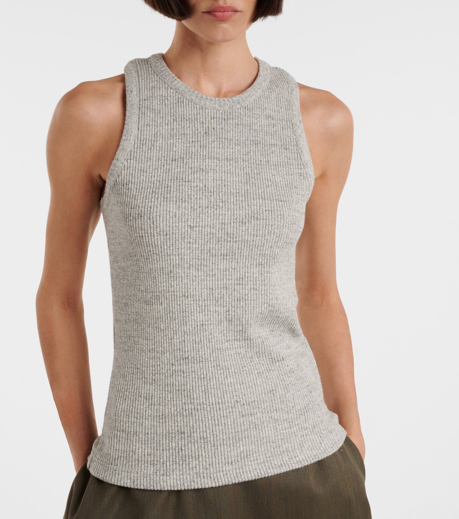 Ribbed-knit cotton tank top - 6