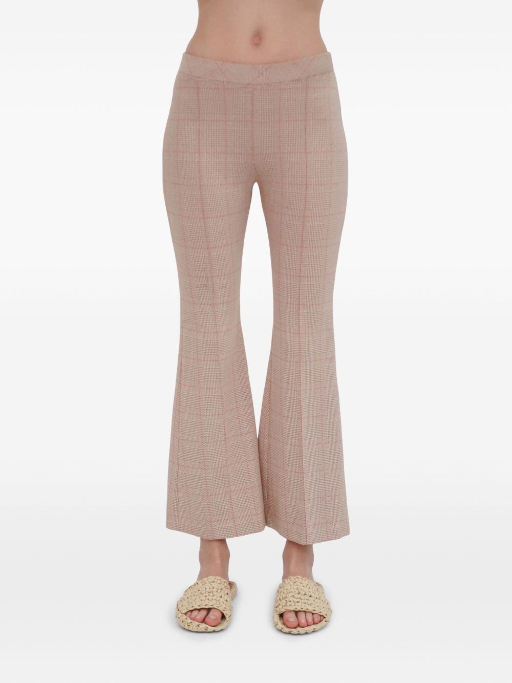 cropped flared trousers - 7