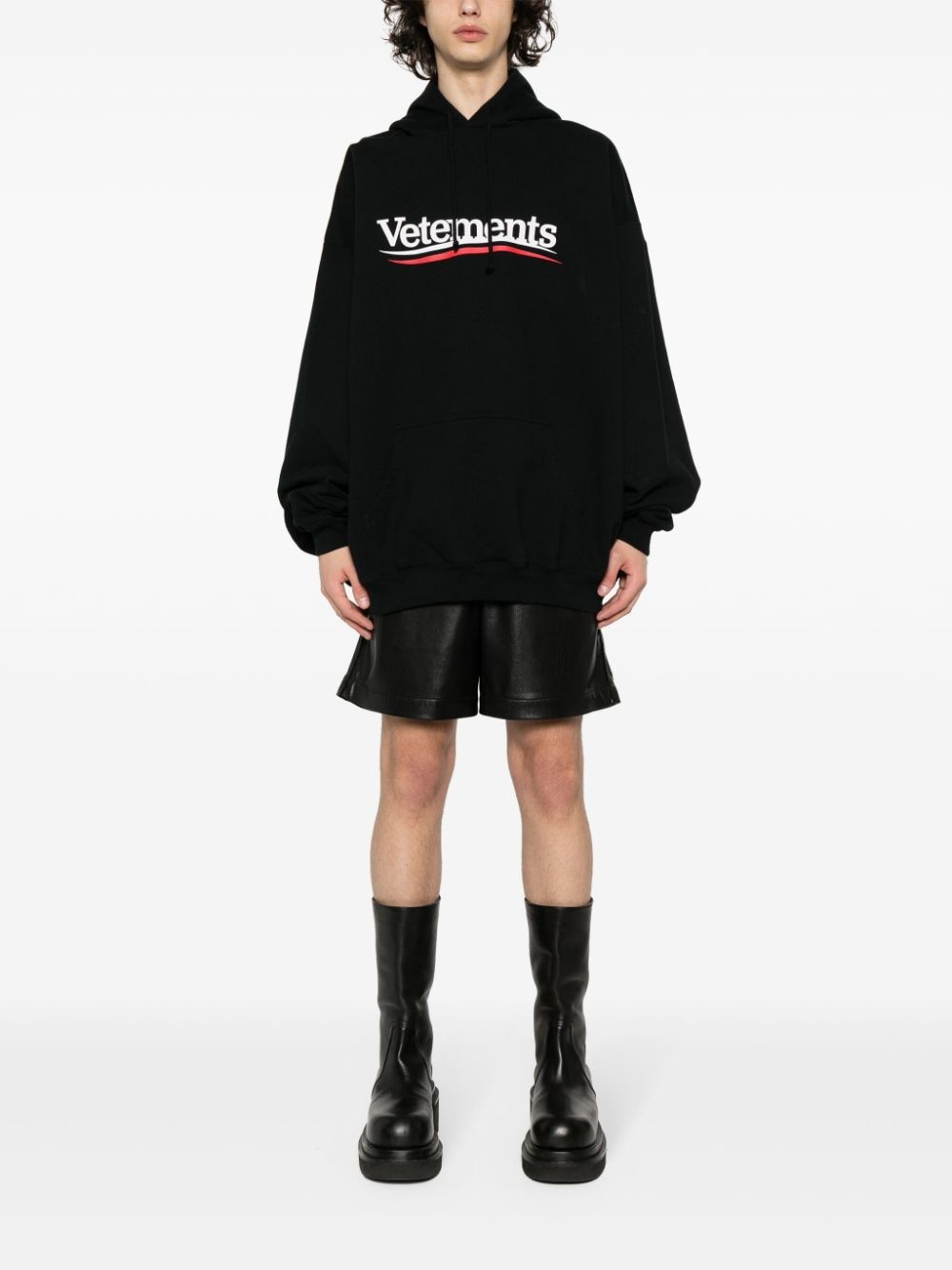 logo-print hoodie - 3