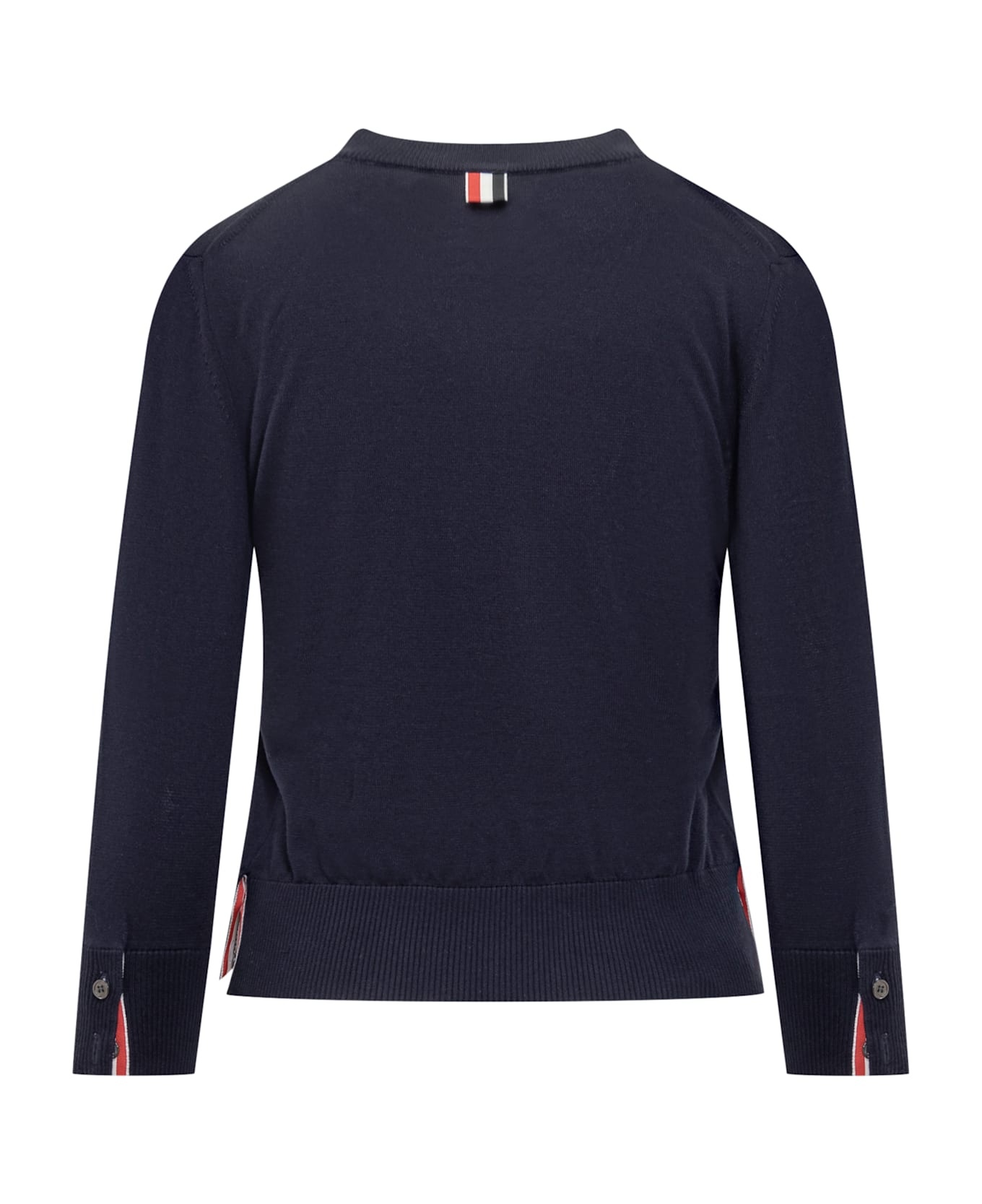 Navy Blue Cotton Sweater - 2