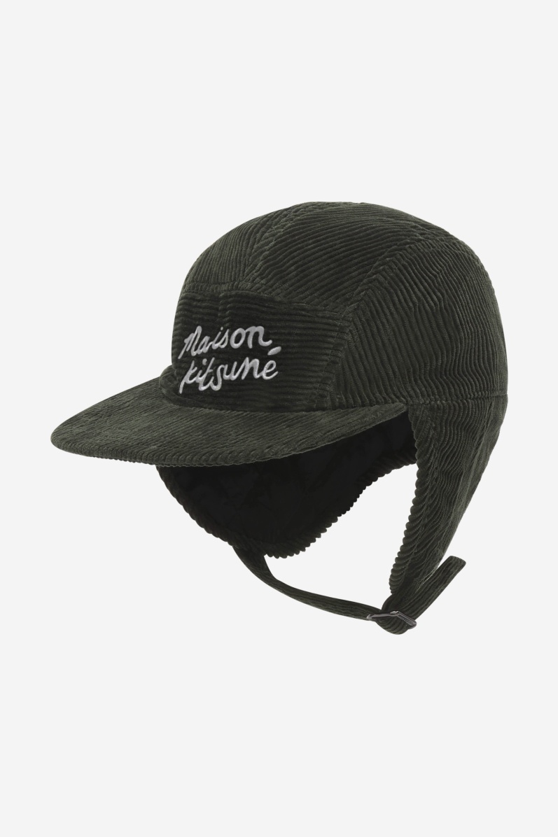 MAISON KITSUNE HANDWRITING EARFLAP CAP - 4