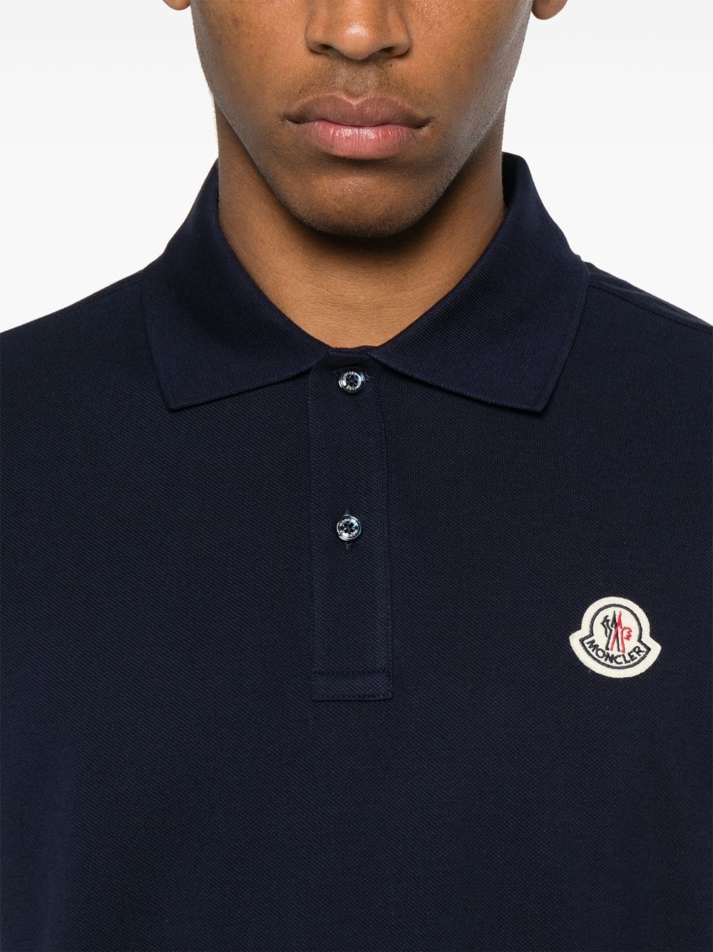 logo-patch piqué polo shirt - 4