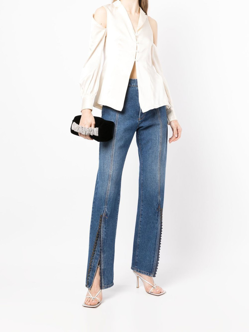 rokh cut out shoulder blouse outlook