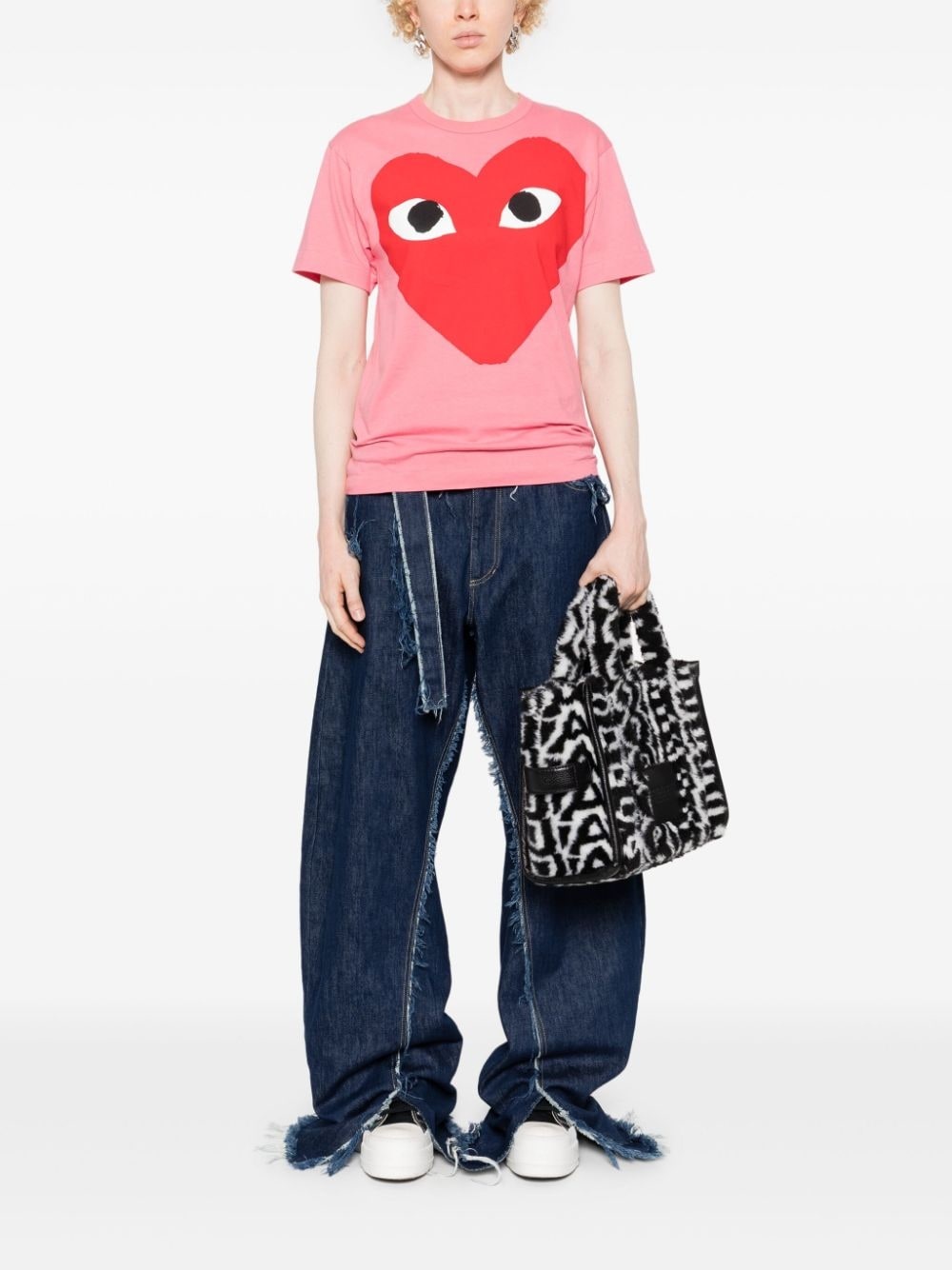 Heart-print cotton T-shirt - 2