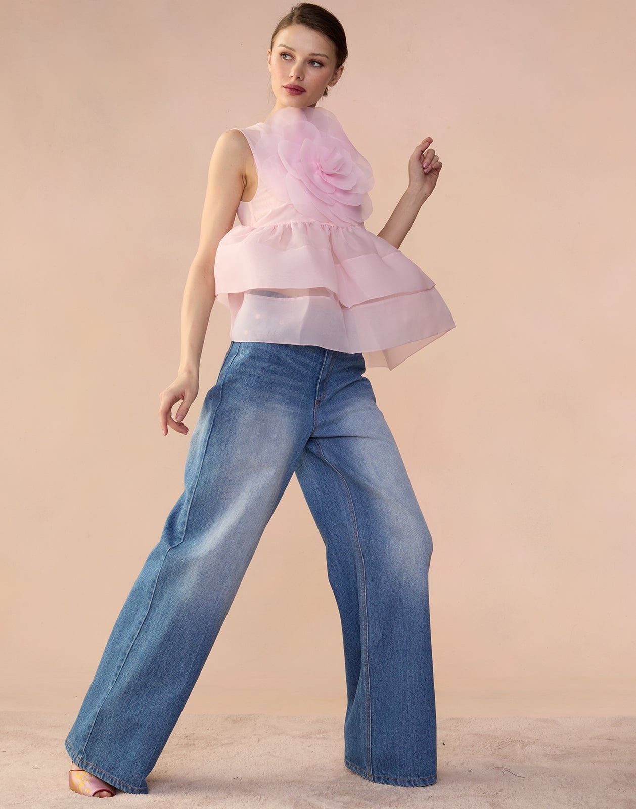 Chloe Organza Flower Top - 5