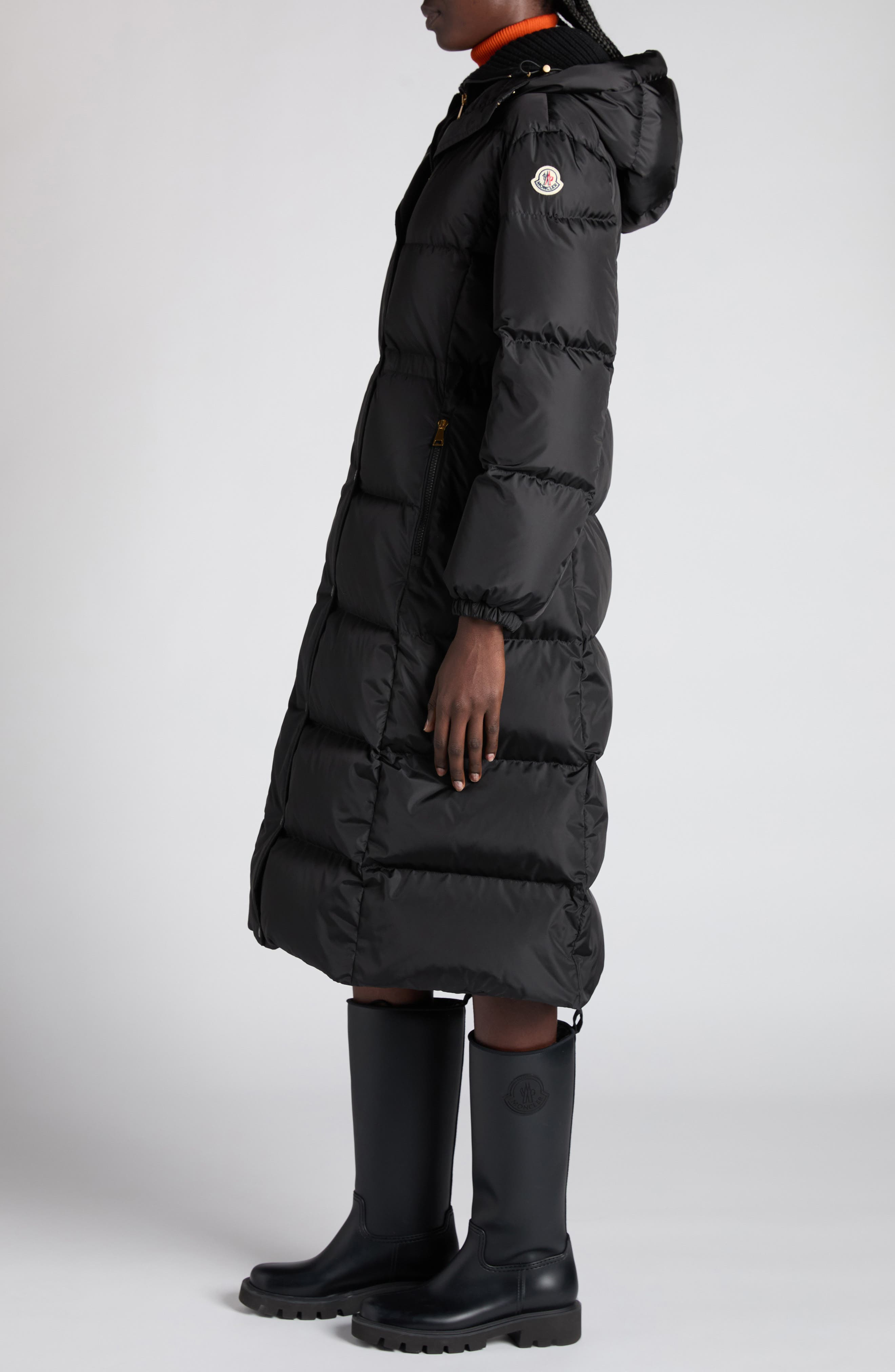 Moncler Chamer Down Long Coat in Black at Nordstrom - 6