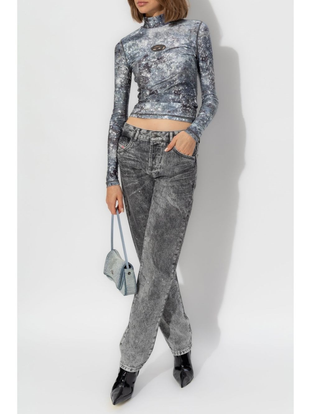 Printed high-neck top - 5
