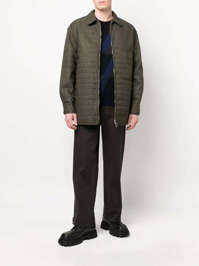 Valentino long-sleeved quilted overshirt outlook