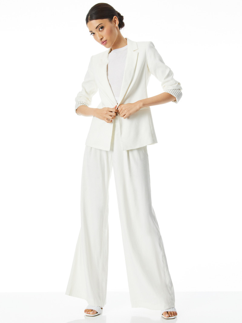 Alice + Olivia NIGEL SCRUNCHED CUFF BLAZER outlook
