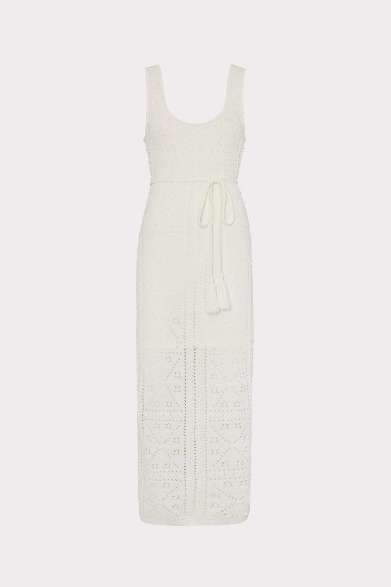 Bubble Pointelle Knit Midi Dress - 1