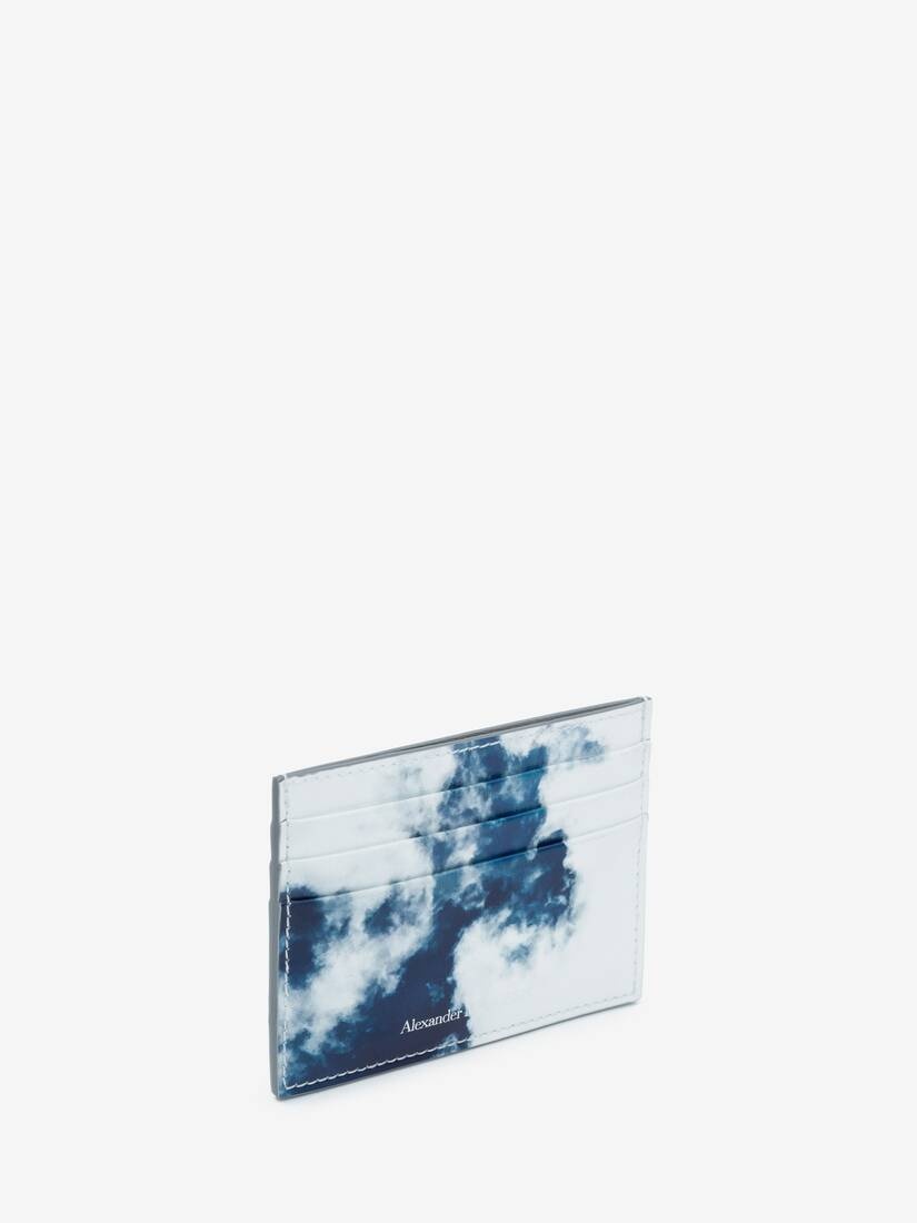 Men's Blue Sky Card Holder in White/blue - 2