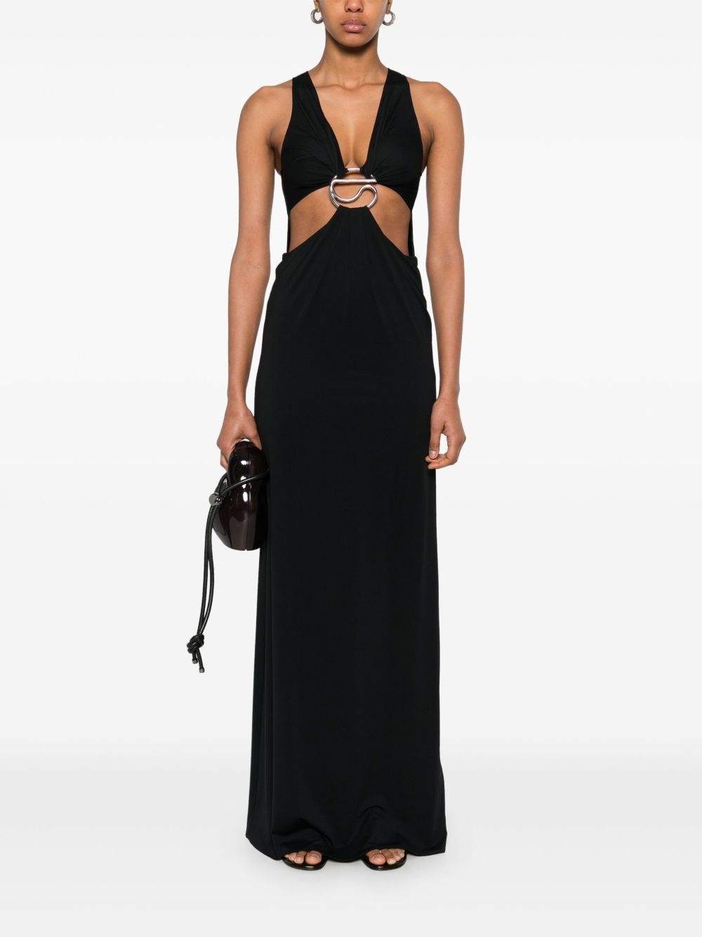 cut-out C-logo maxi dress - 2