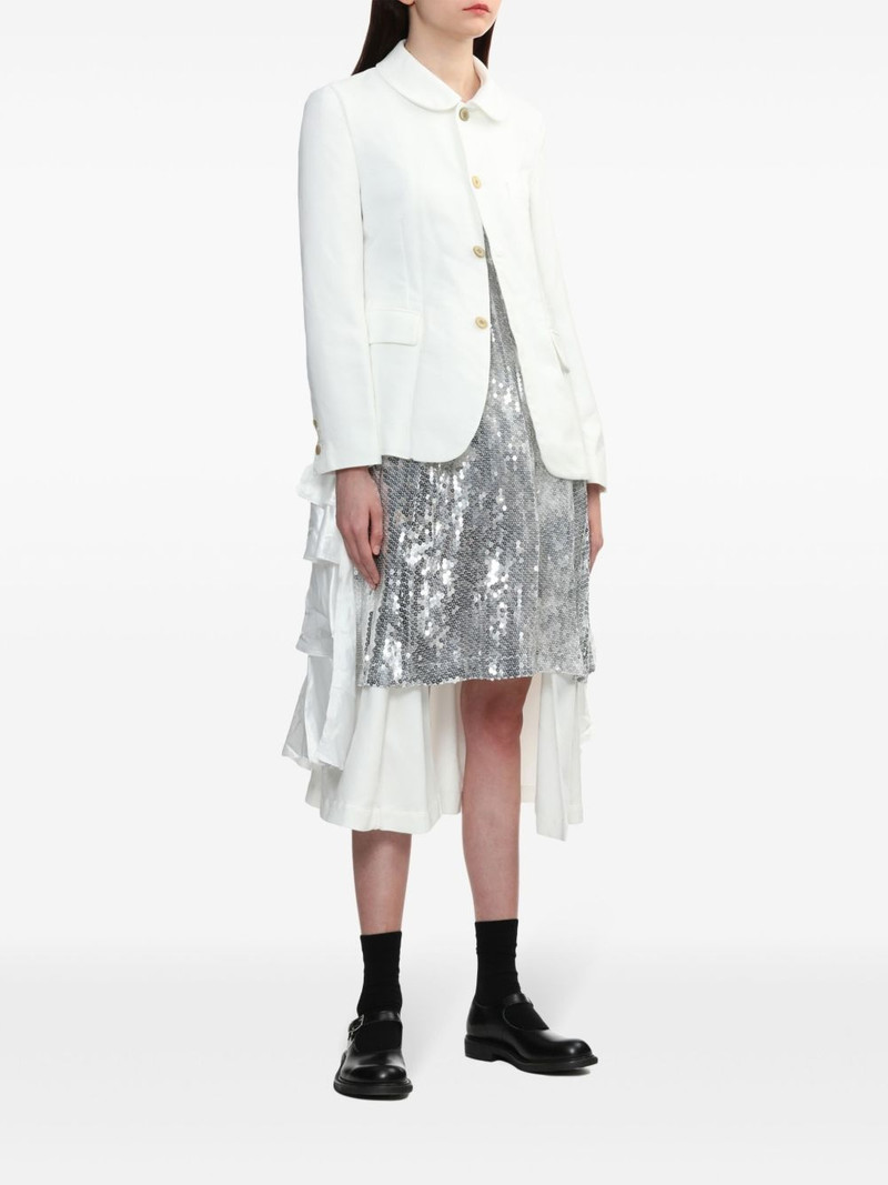 BLACK COMME des GARÇONS ruffle-detail pleated midi skirt outlook