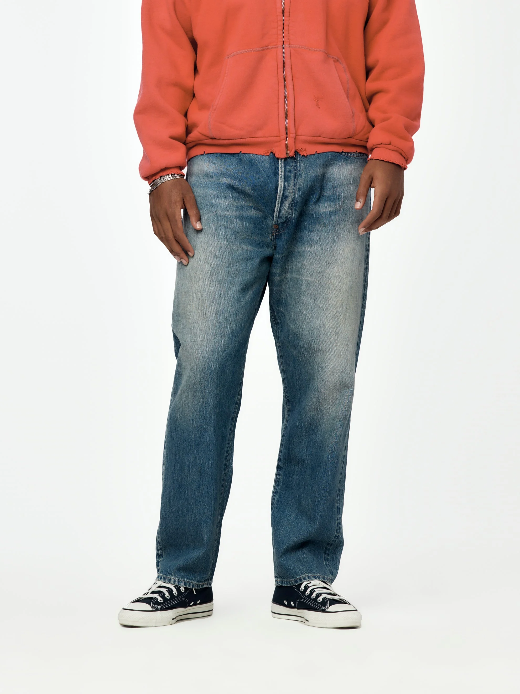 NO.22 WASHED WIDE DENIM PANTS (INDIGO 1) SIS - 1