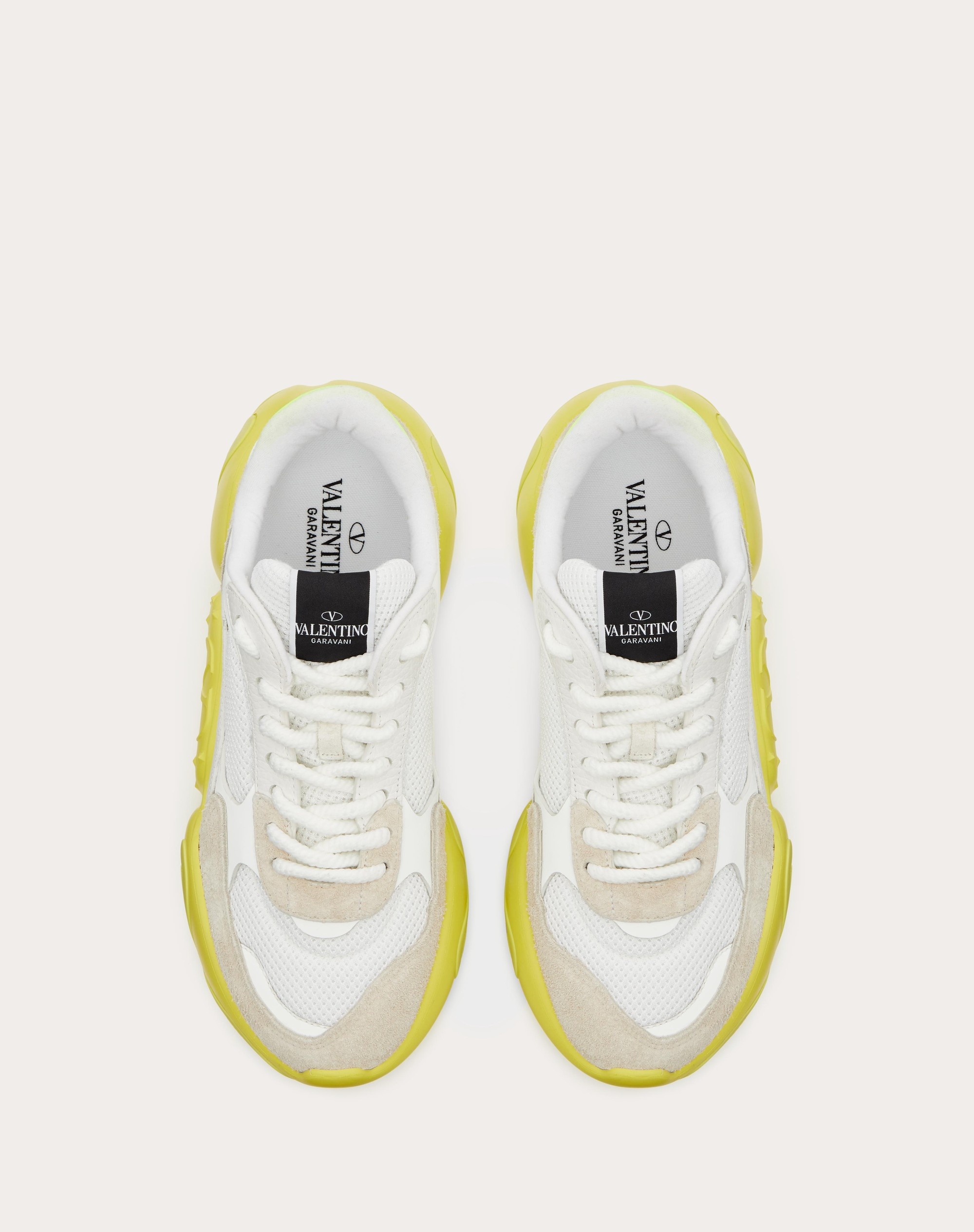 VALENTINO GARAVANI BUBBLEBACK MESH AND SUEDE SNEAKER - 4
