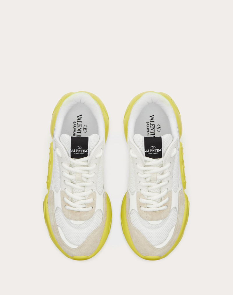 VALENTINO GARAVANI BUBBLEBACK MESH AND SUEDE SNEAKER 4