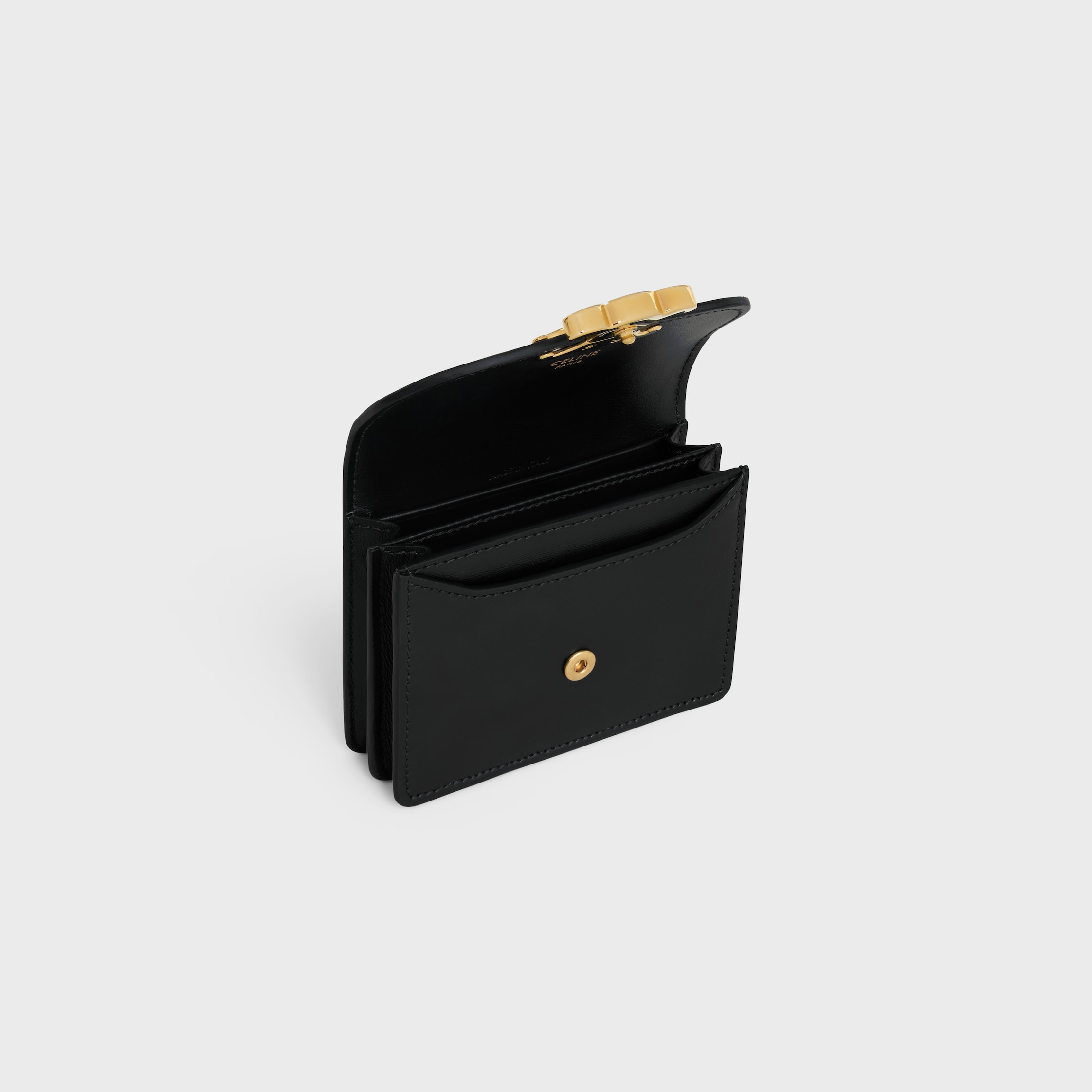 BUSINESS CARD HOLDER TRIOMPHE in SHINY CALFSKIN - 4