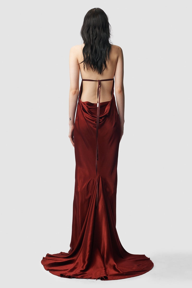 Ingeborg X-Long Tied Dress With Back Train - 3