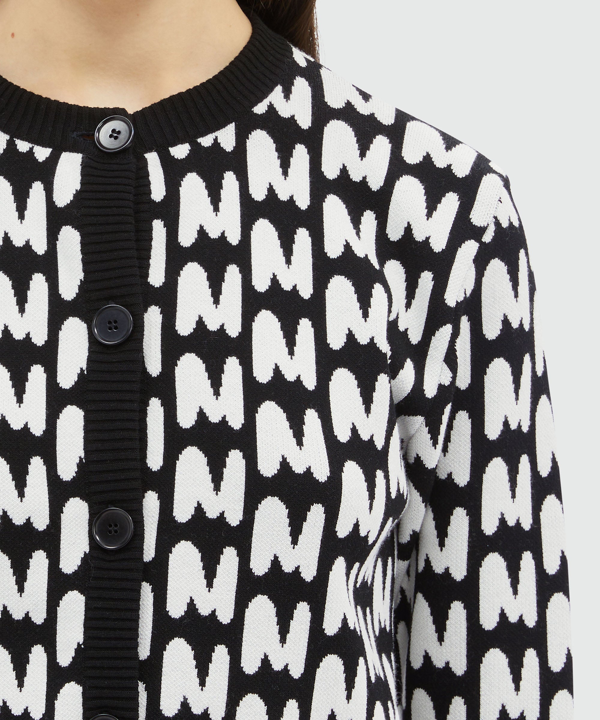 Jacquard "TheMwave" cardigan - 5