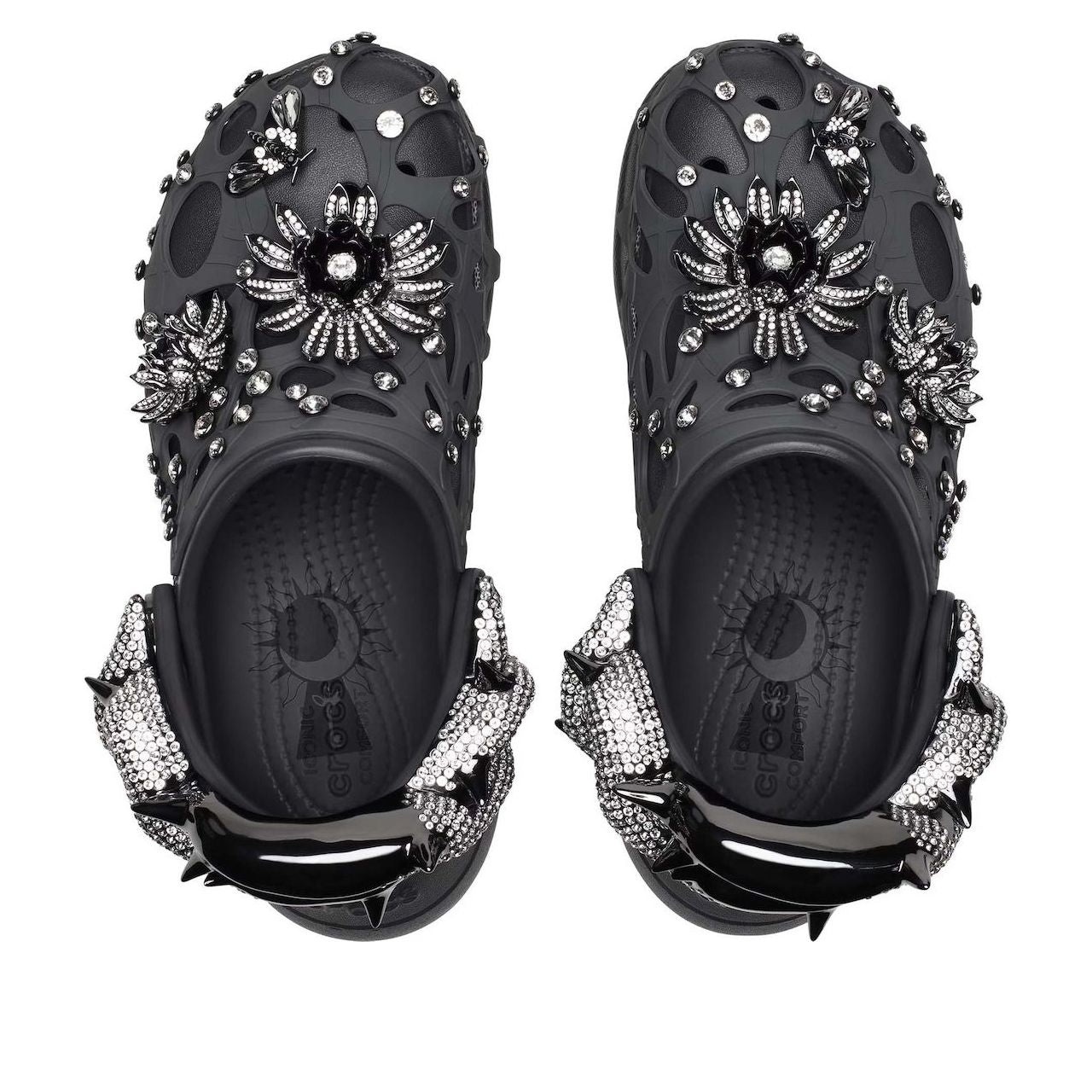 (WMNS) Crocs x Swarovski Classic Bae Clog 'Black' 212453-0LD - 4
